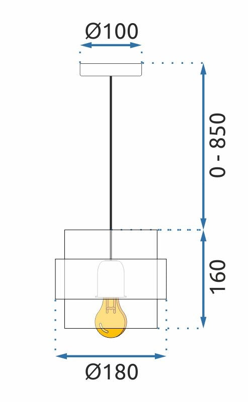 Lampă Suspendată APP1236-1CP Gold  6