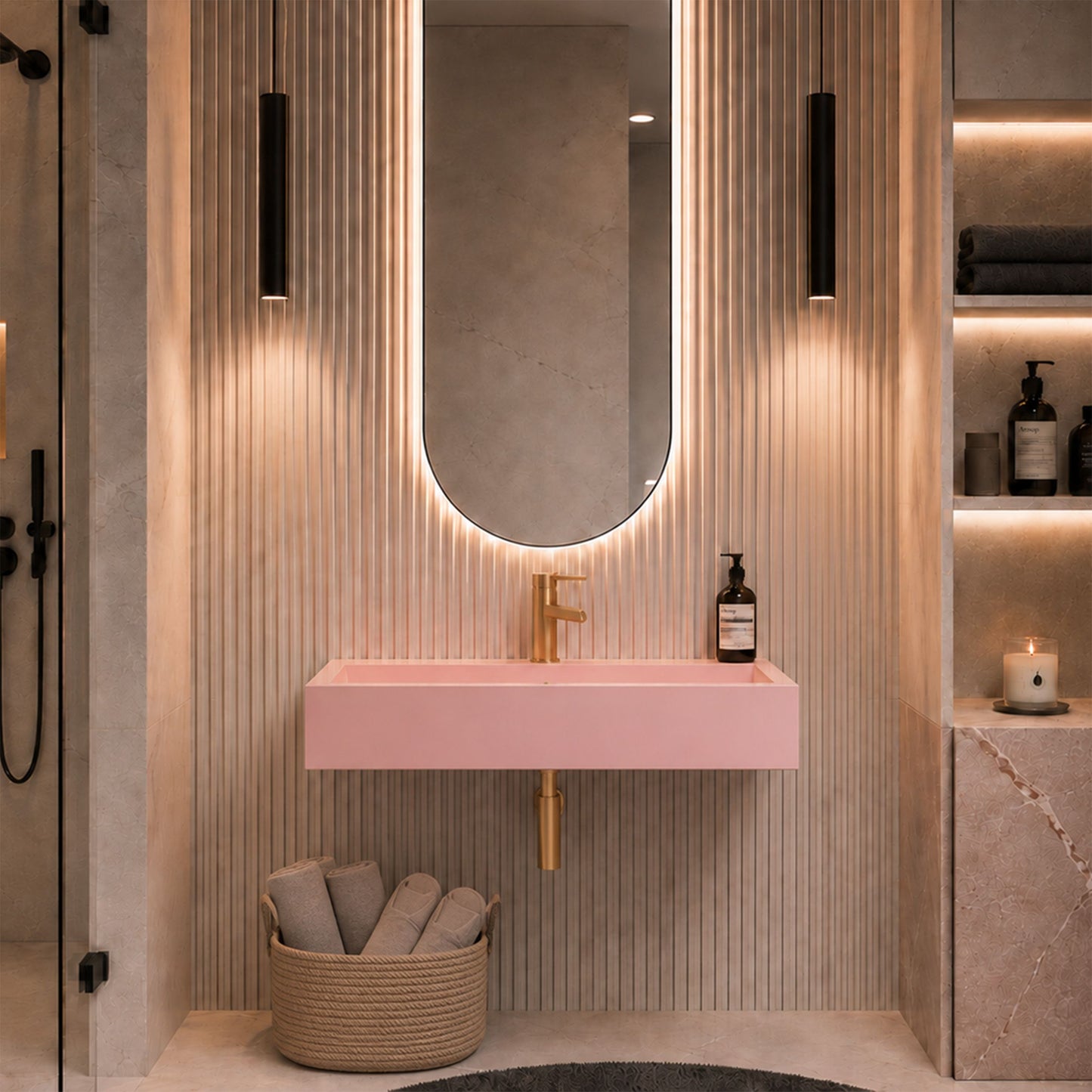 Lavoar Pentru Blat GOYA PINK 50CM 4