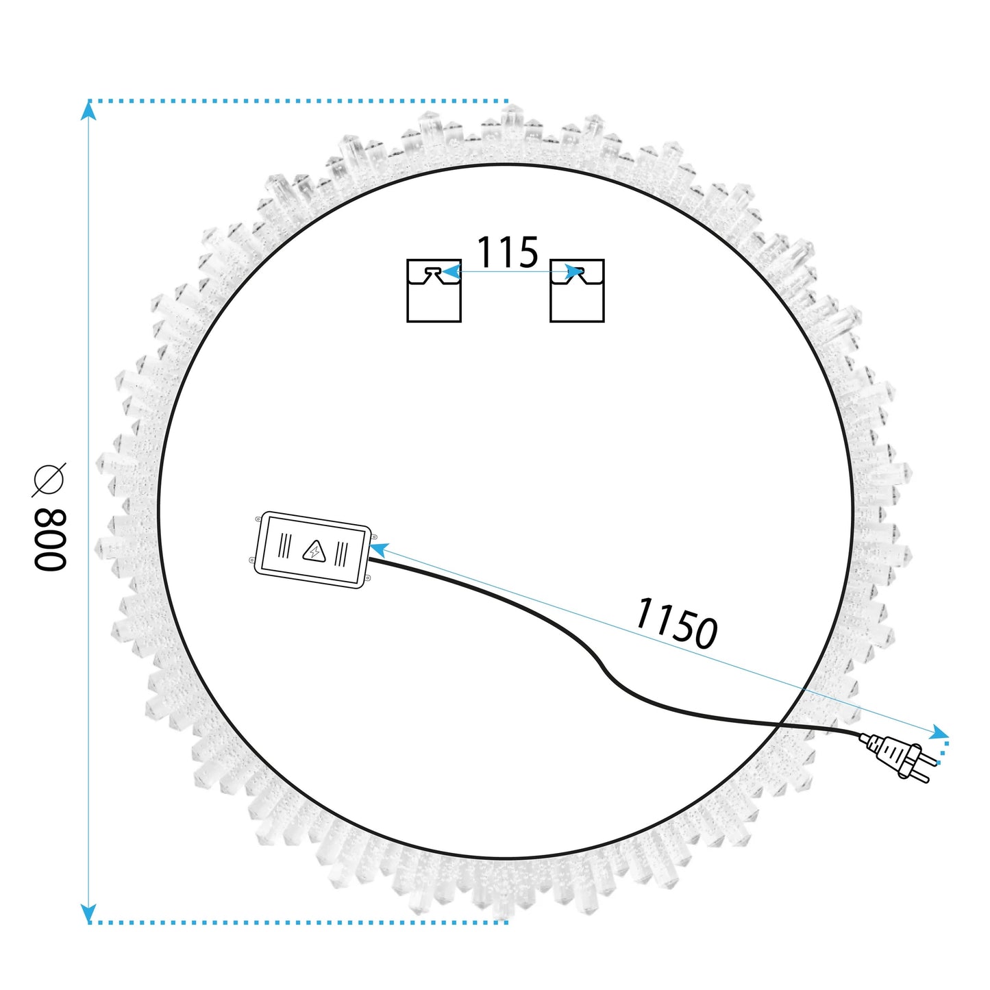 Oglindă Led 80cm X013  9