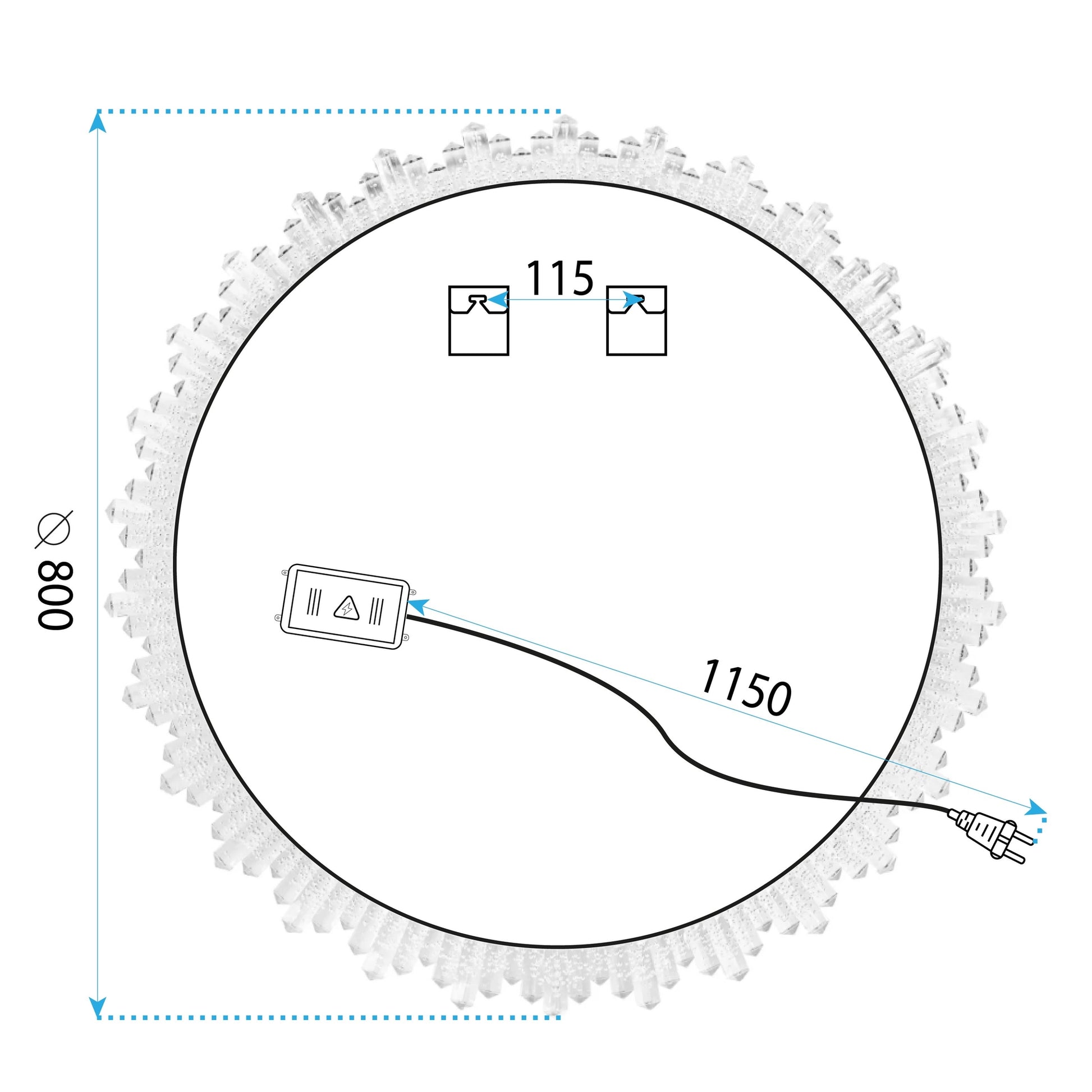 Oglindă Led 80cm X013  9