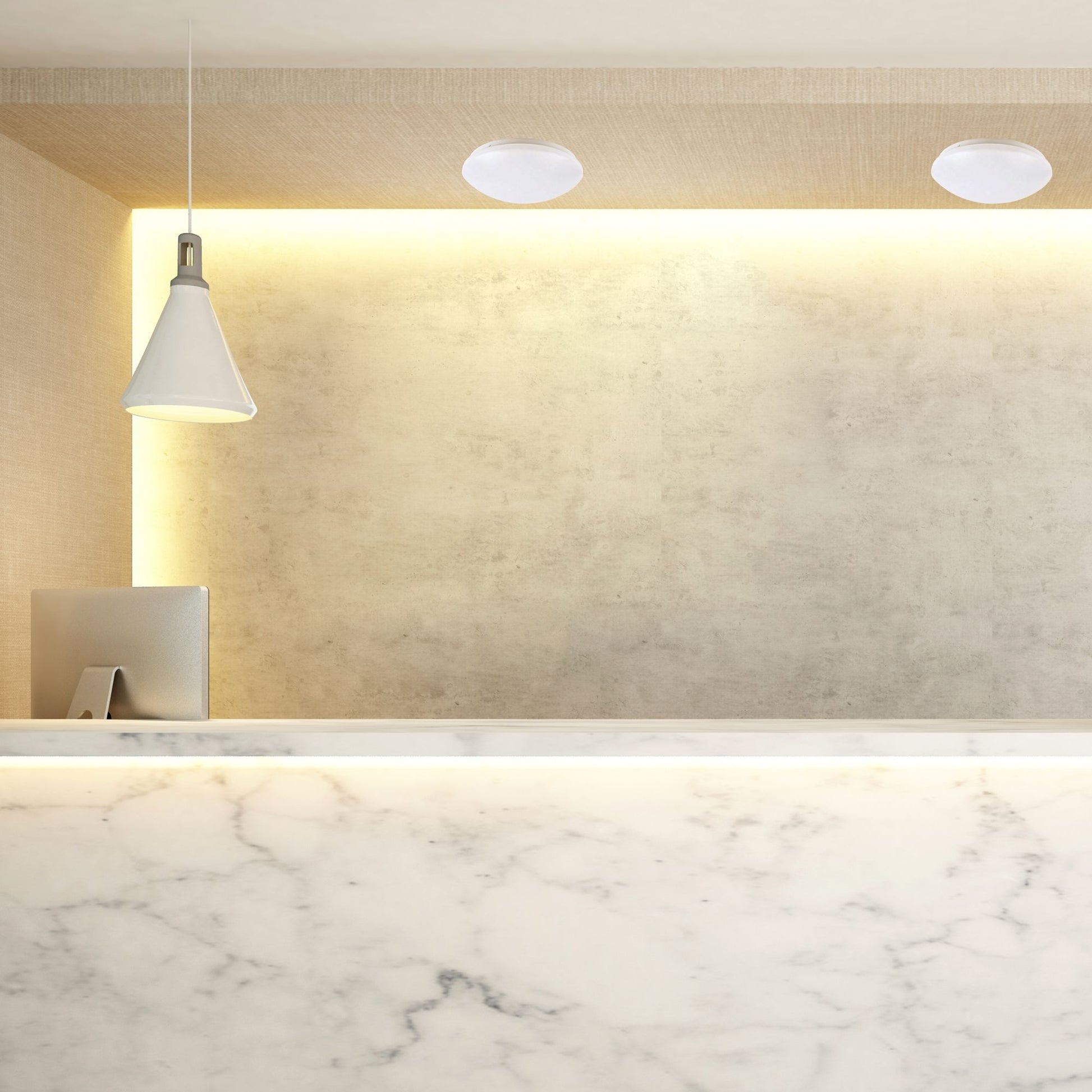 Lampă 38cm Plafon rotunda alba 24W APP757-1C  3