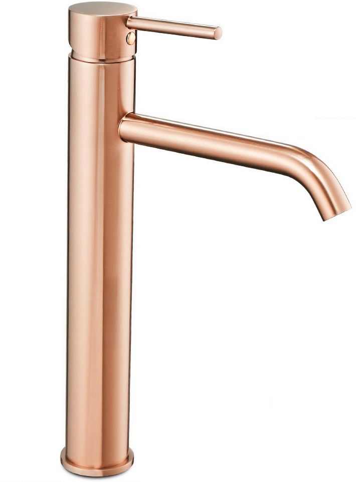 Baterie pentru lavoar Rea Lungo Rose Gold High  1