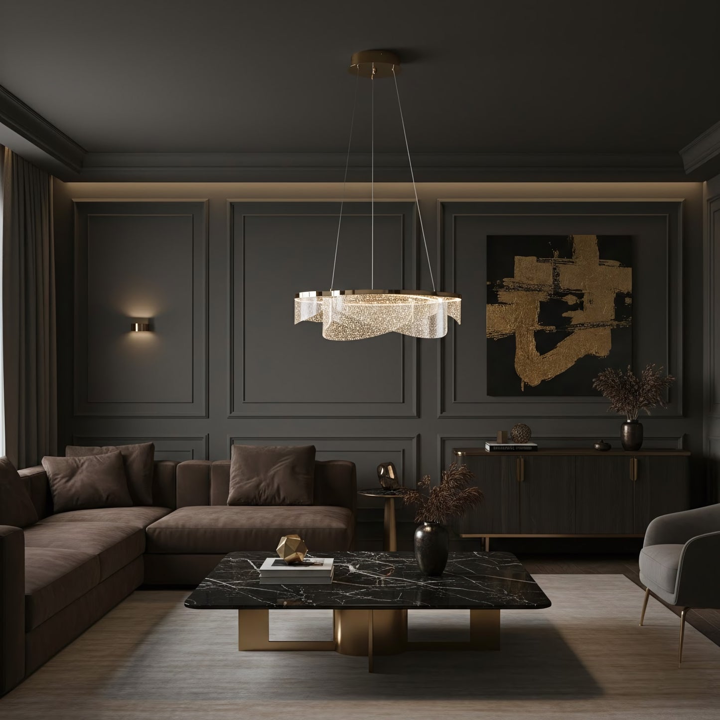 Lampă Suspendată Led G138-cp 50cm Gold  6