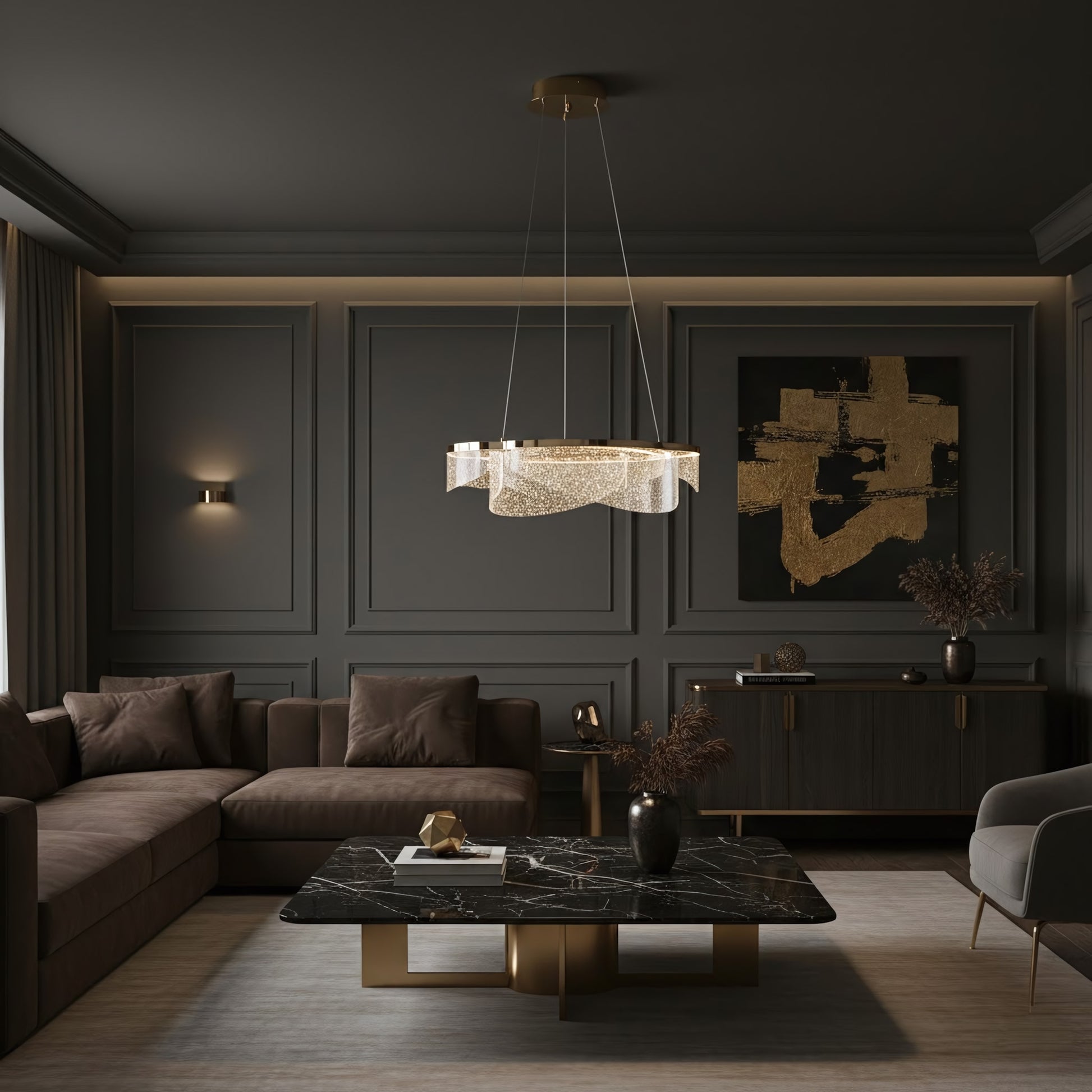 Lampă Suspendată Led G138-cp 50cm Gold  6