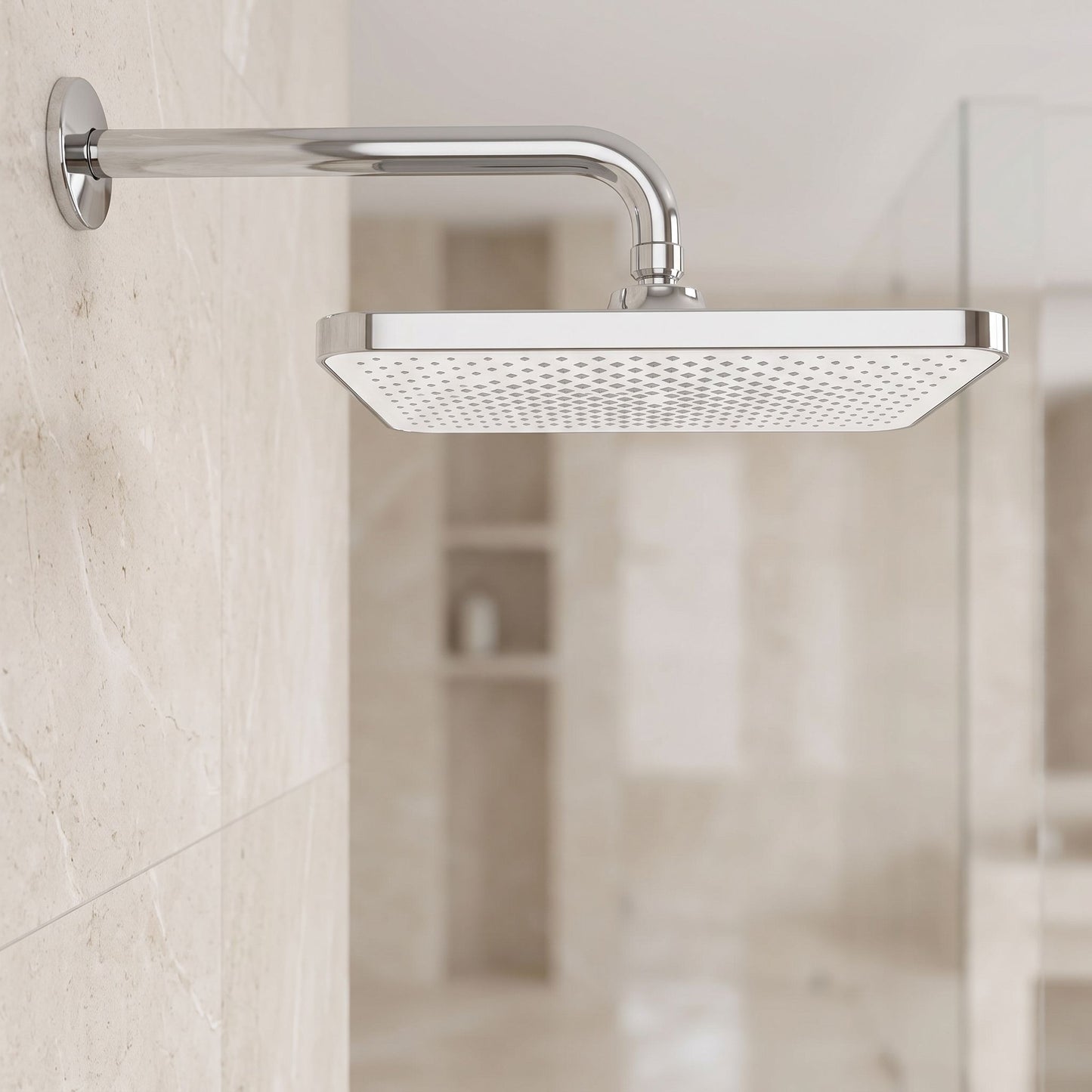 Pălărie De Duș Dreptunghiulară REA JS-032 Chrome 5