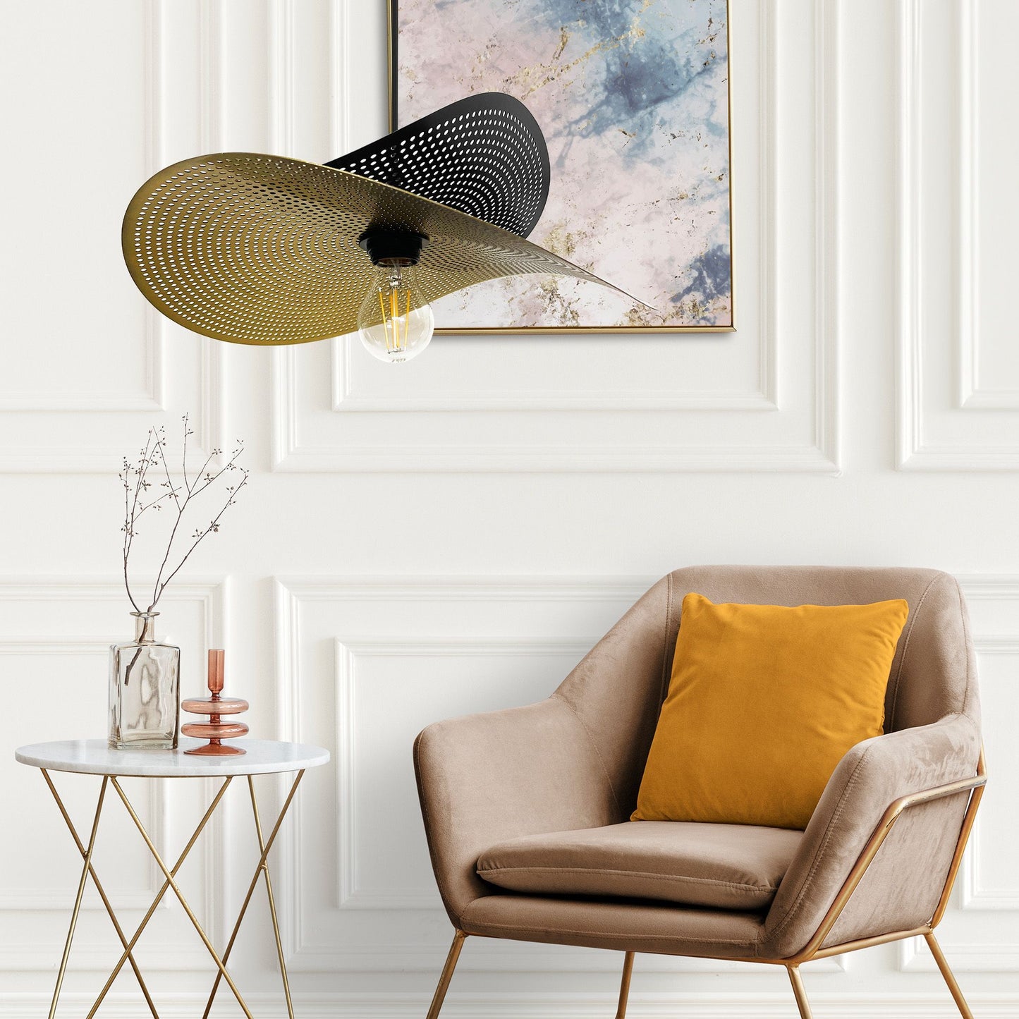 Lampă de tavan APP1471-1CP black/gold  6