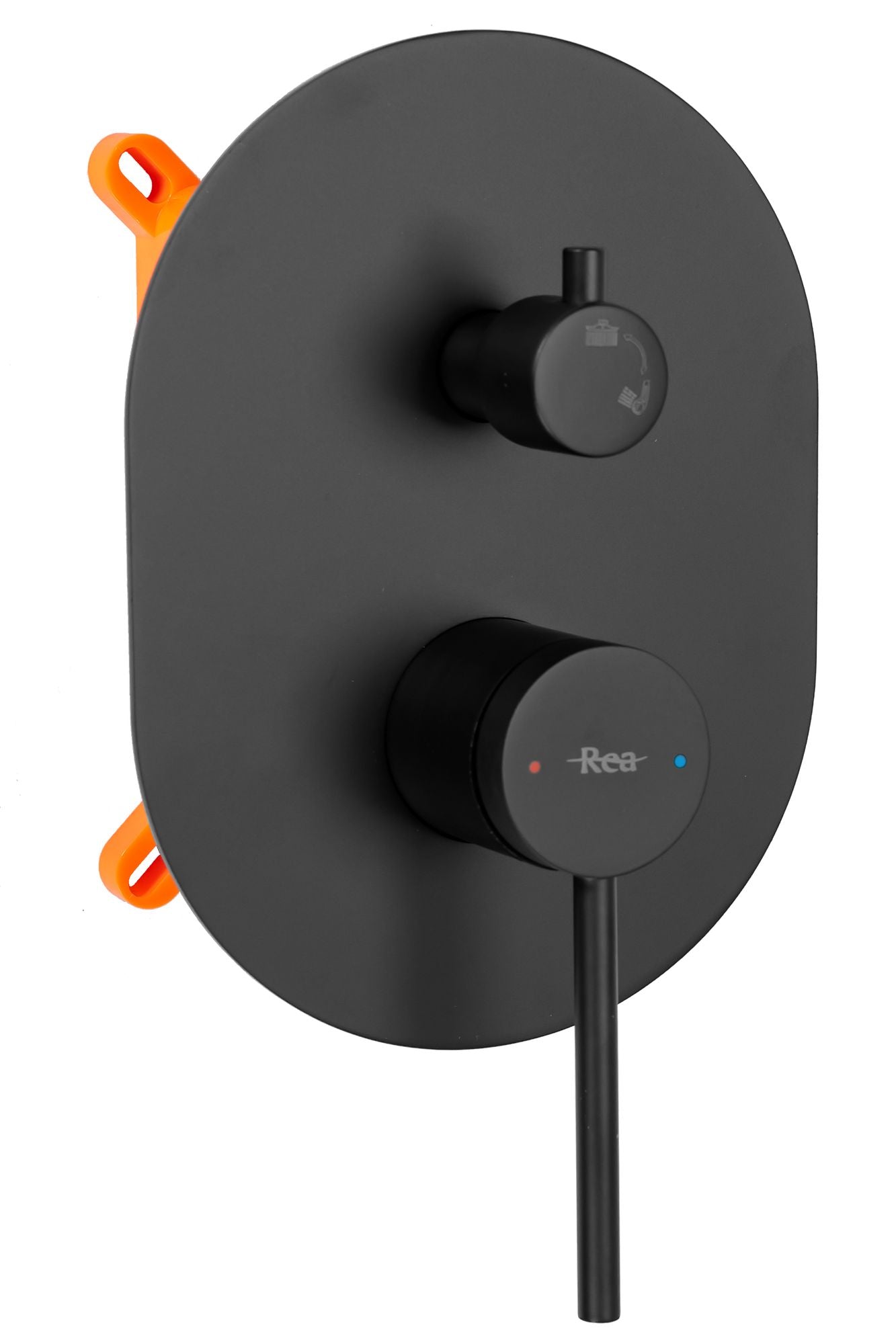 Set de dus incastrat REA OVAL Negru + BOX 2