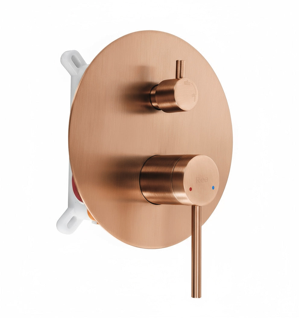 Set De Dus Incastrat Rea Foss Clif Brush Copper + Box  3