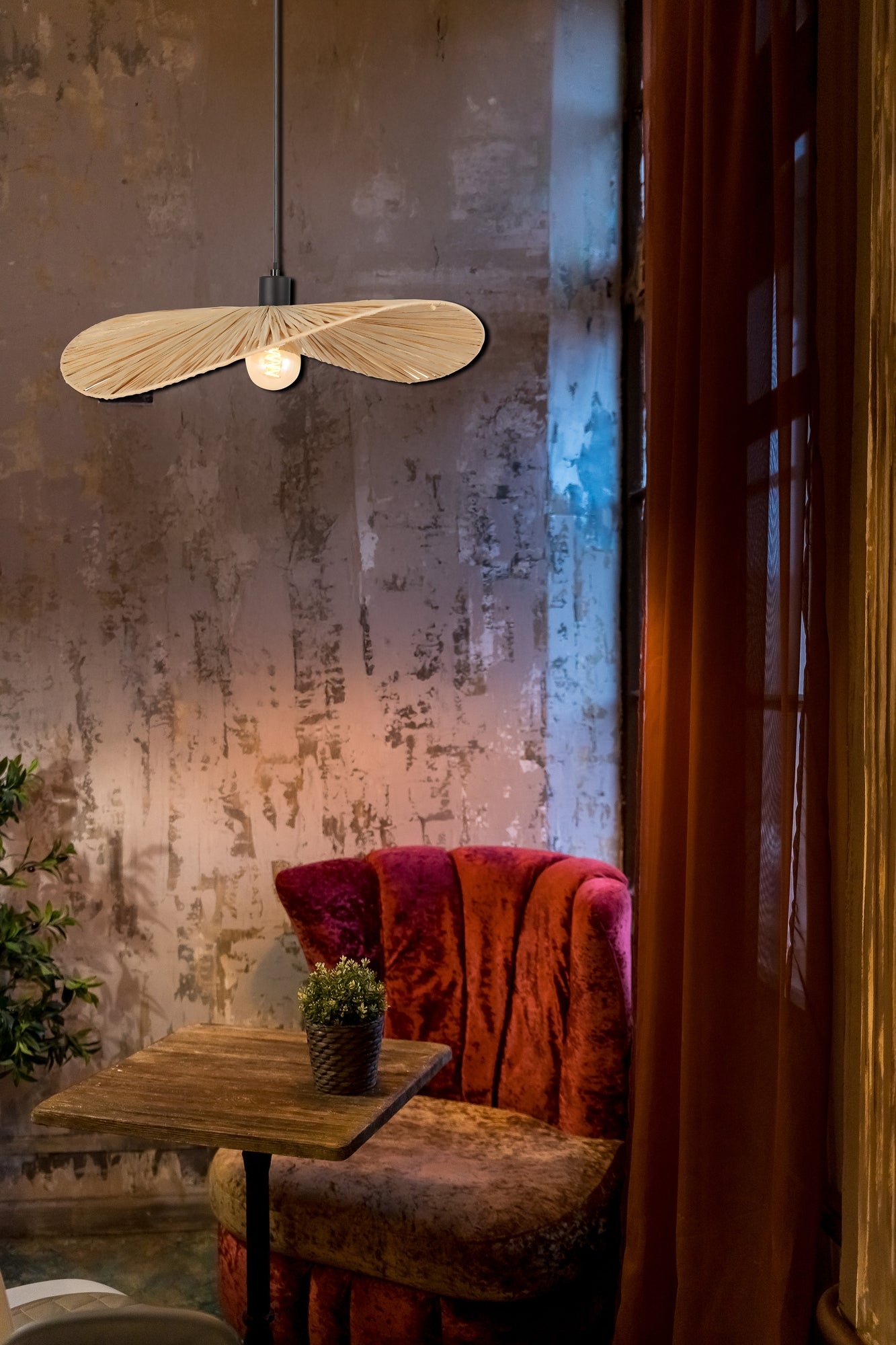 Lampă Suspendată APP1826-1CP Nature Black  3