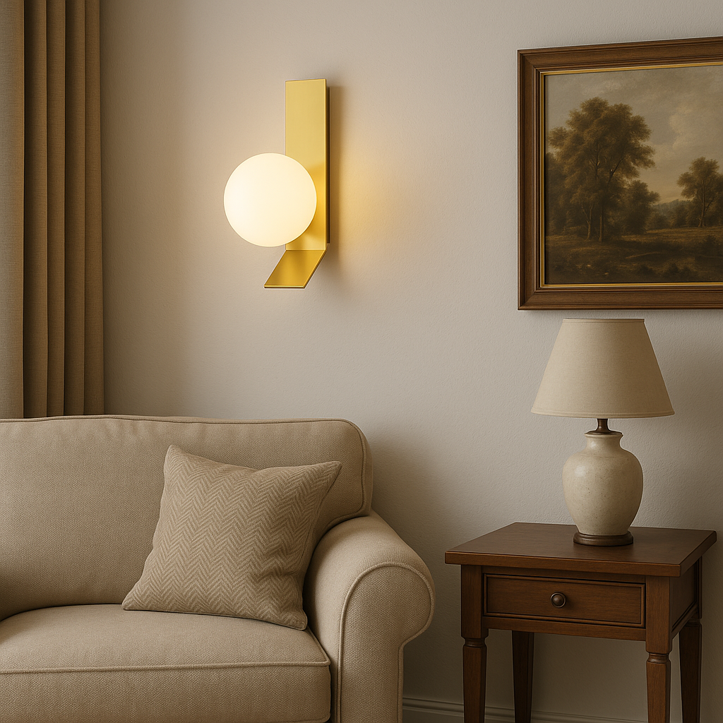 APP1758-1W Aplică De Perete Aurie/albă Periată  7