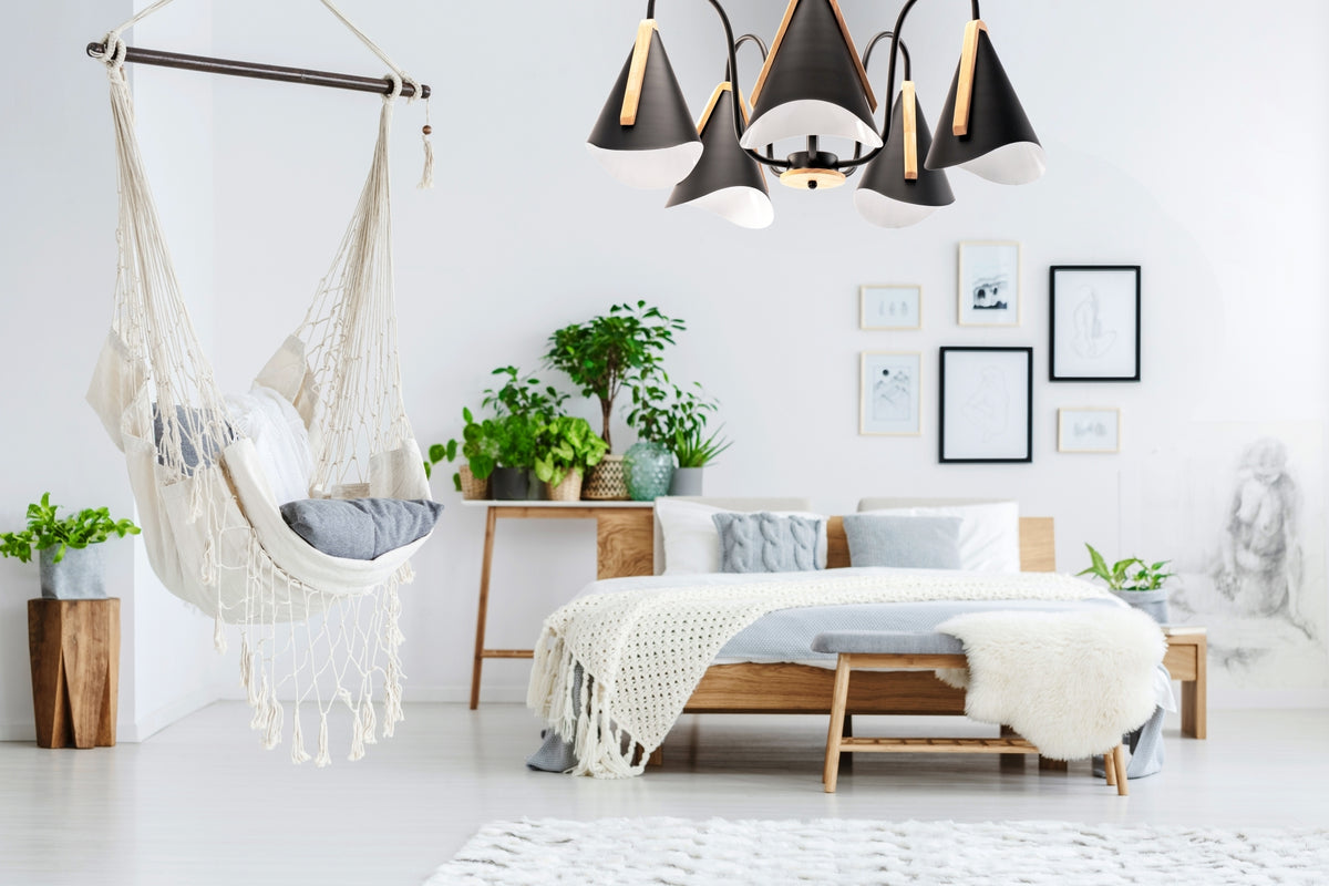 Lampa Neagră Cu Cinci Brațe Scandinave APP607-5C  5