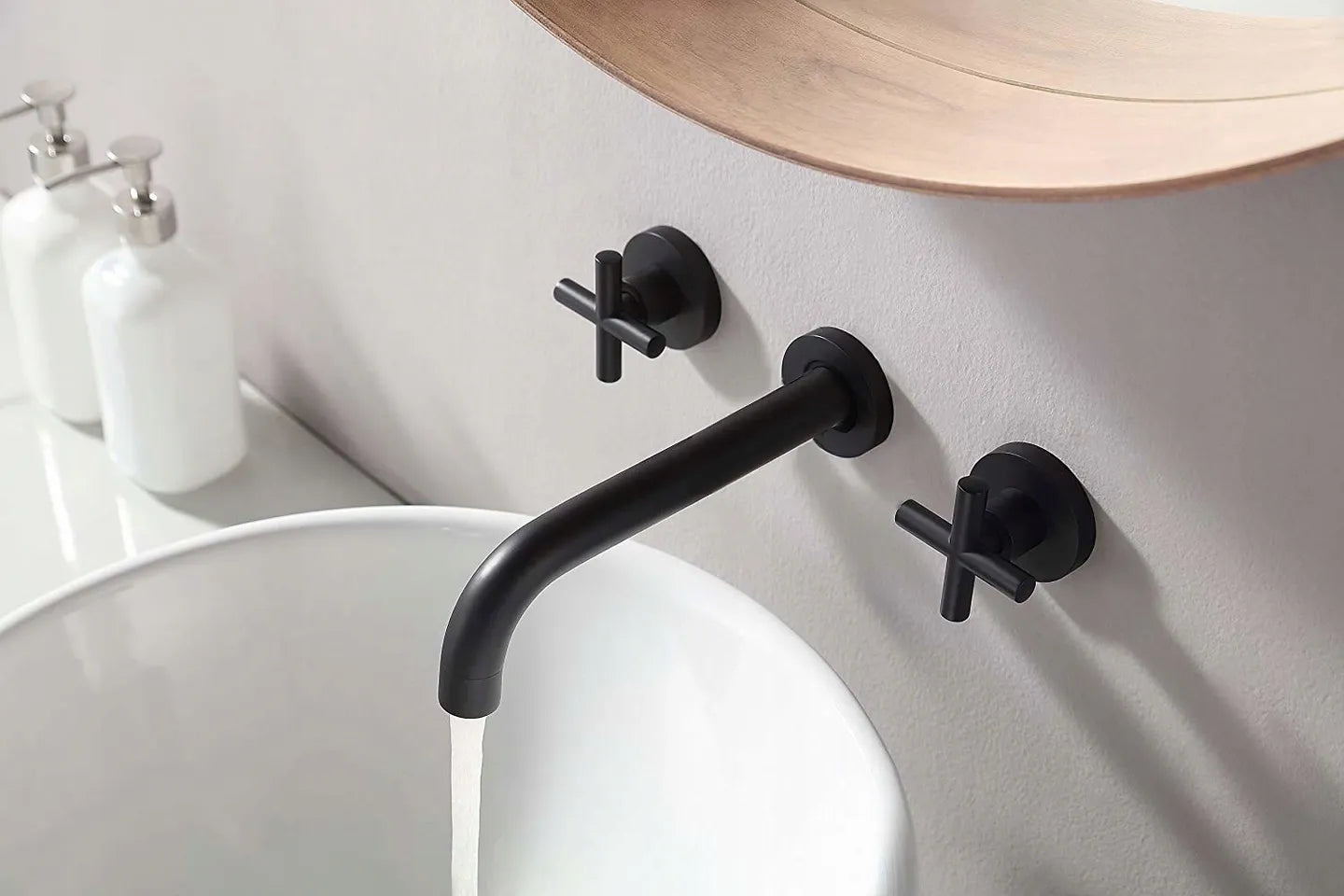 Baterie incastrata pentru lavoar REA EXIT black mat  2
