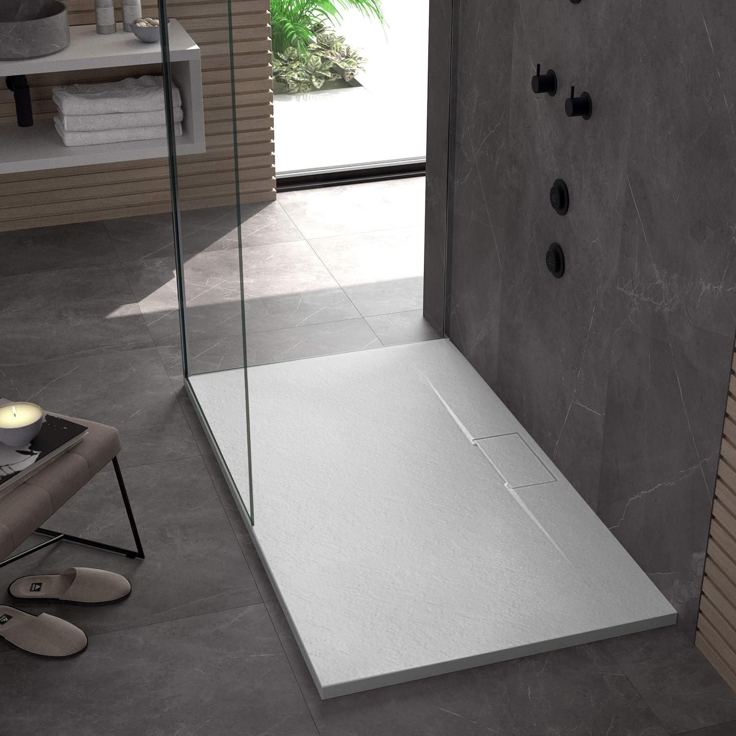Cadita de dus Bazalt Long White 80x120  2