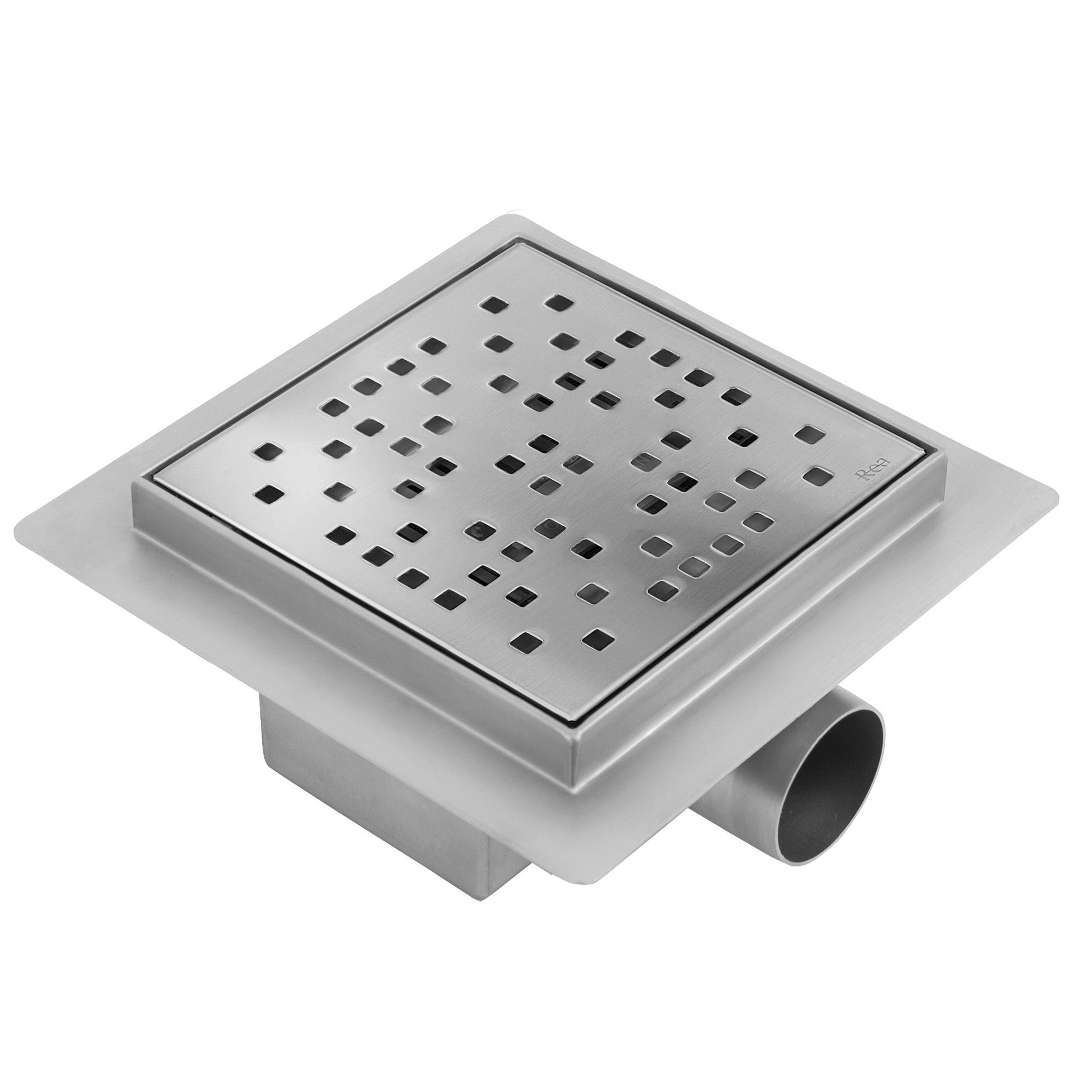 Rigola dus REA DOTS 150x150 Nickel Brush 3