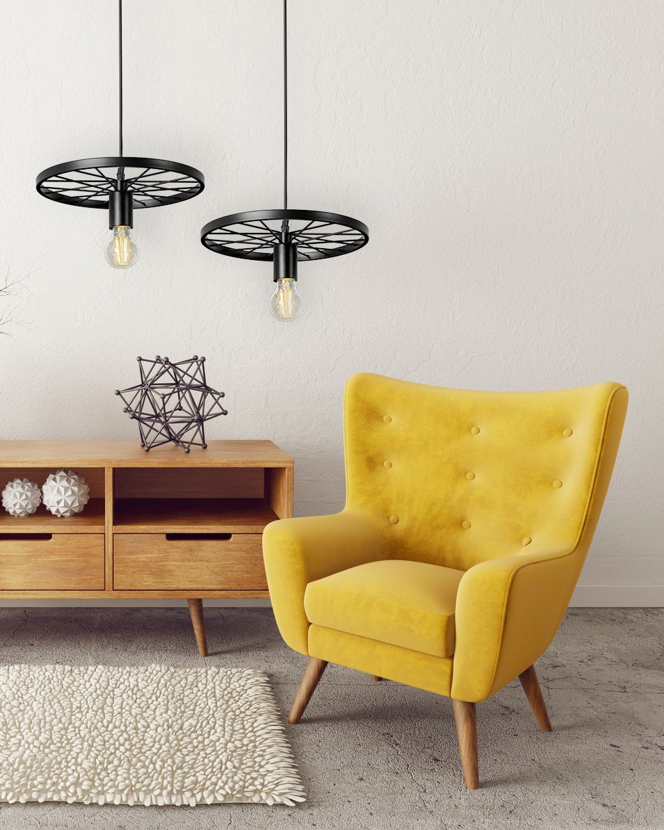 Lampă de tavan suspendată Retro Circle Loft APP212-1CP 4