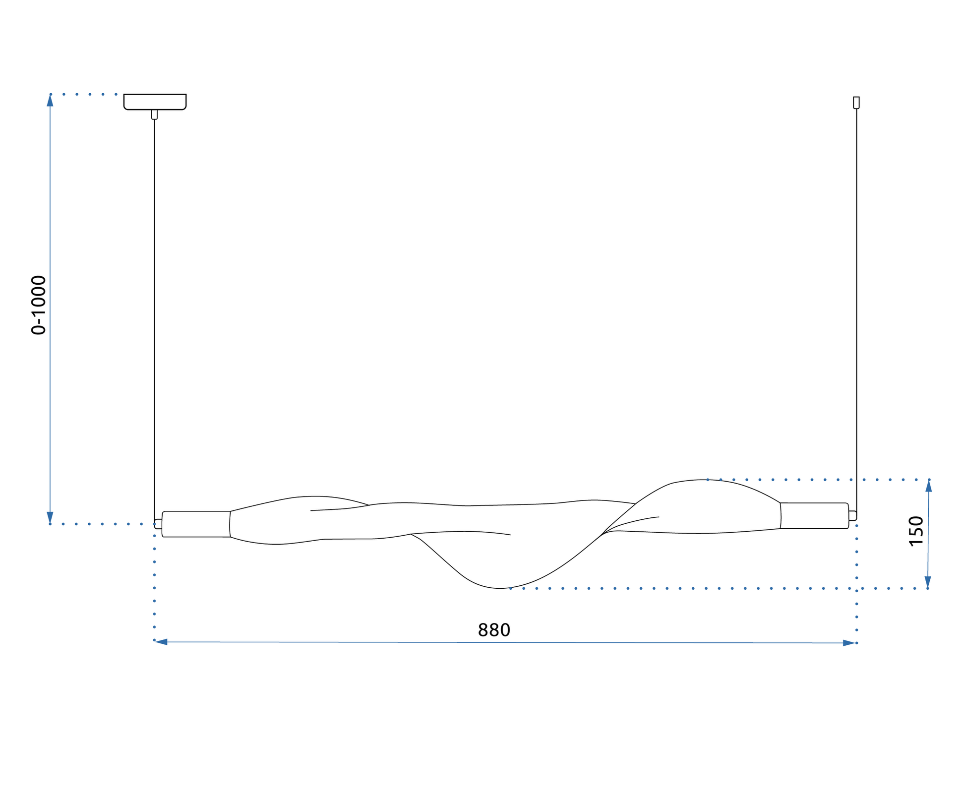 Lampă de tavan LED APP1446-CP Black  6