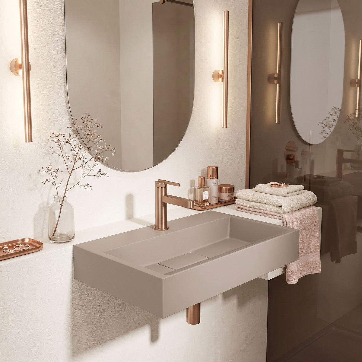 Lavoar Din Compozit Rea GOYA TAUPE 50CM 4