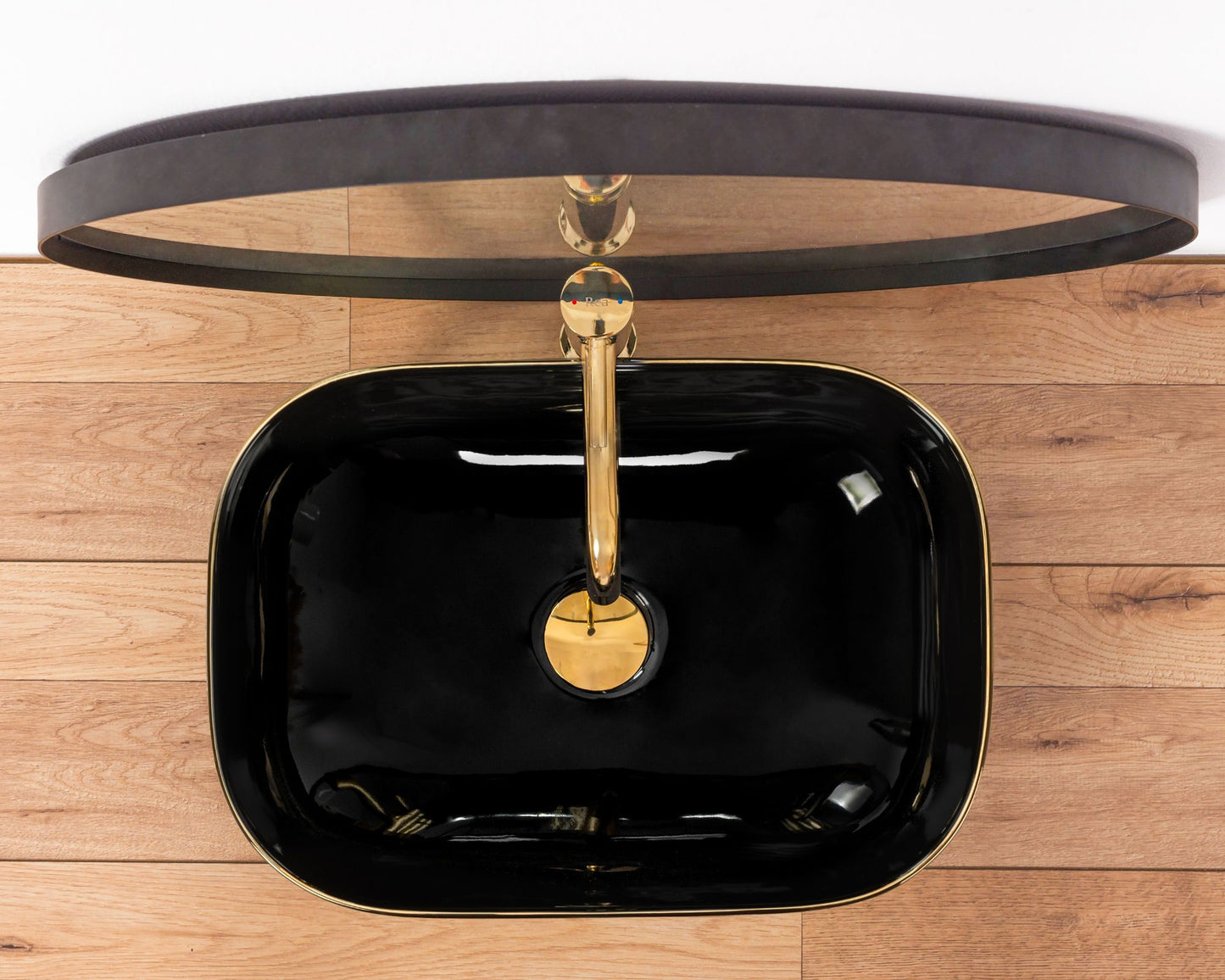 Lavoar pentru blat Rea Belinda Black Gold 3