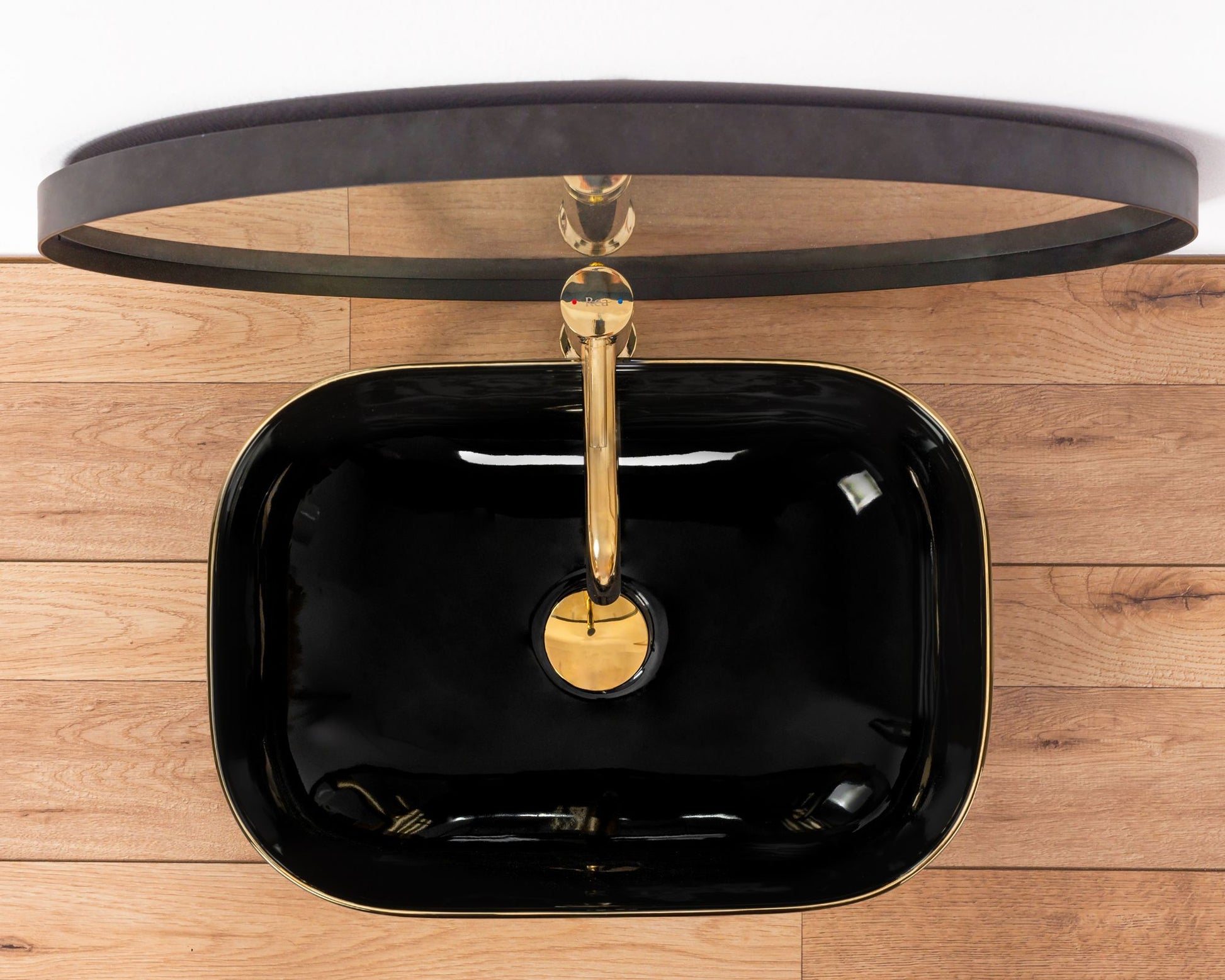 Lavoar pentru blat Rea Belinda Black Gold 3