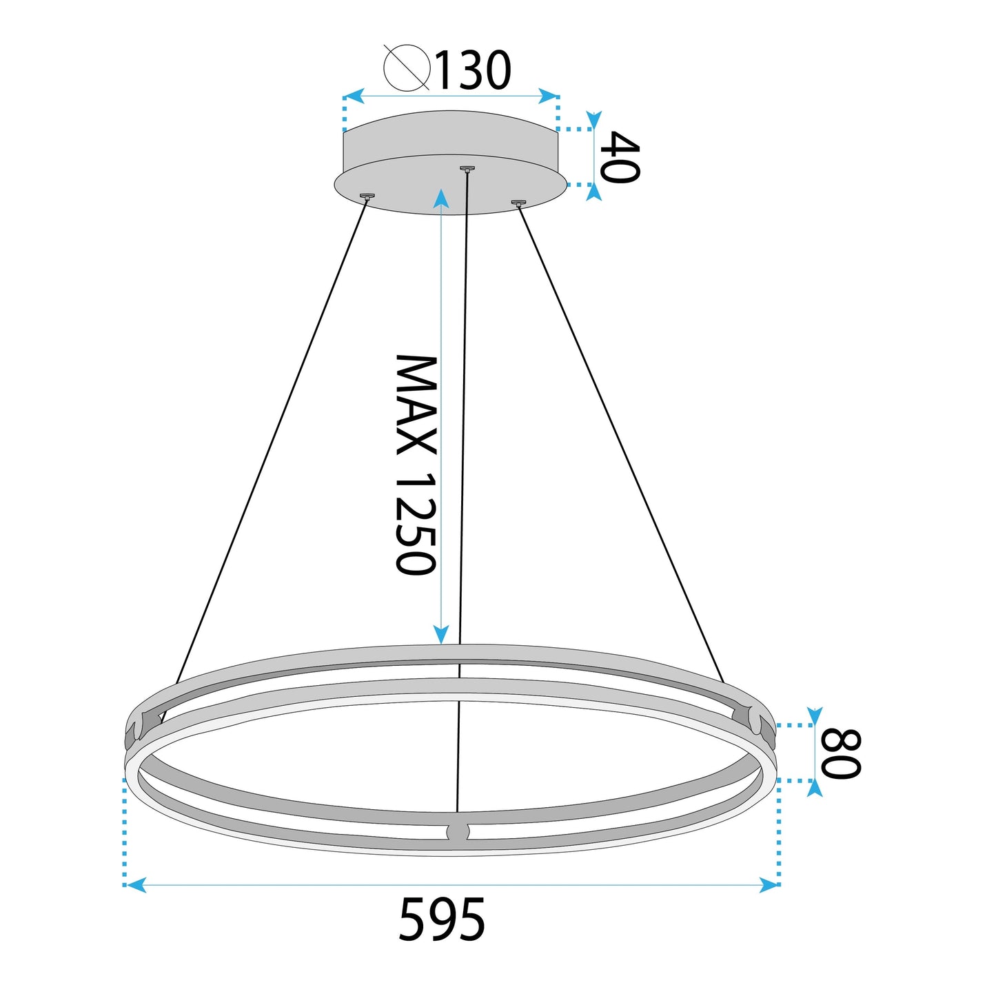 Lampa Wisząca Lhj015-cp 60 Cm Gold  7