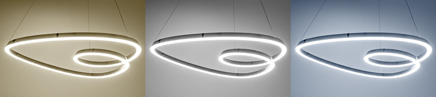 Lampă Suspendată De Tavan Led Modern + Telecomandă App7798-cp Chrome  5