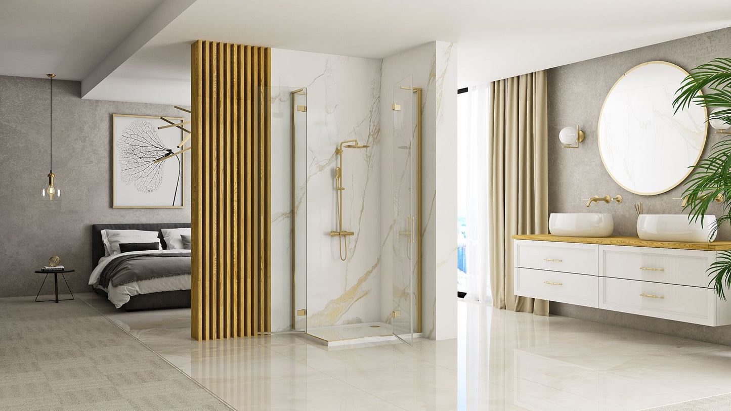 Cabina dus REA Hugo 90x100 Gold Brush  5