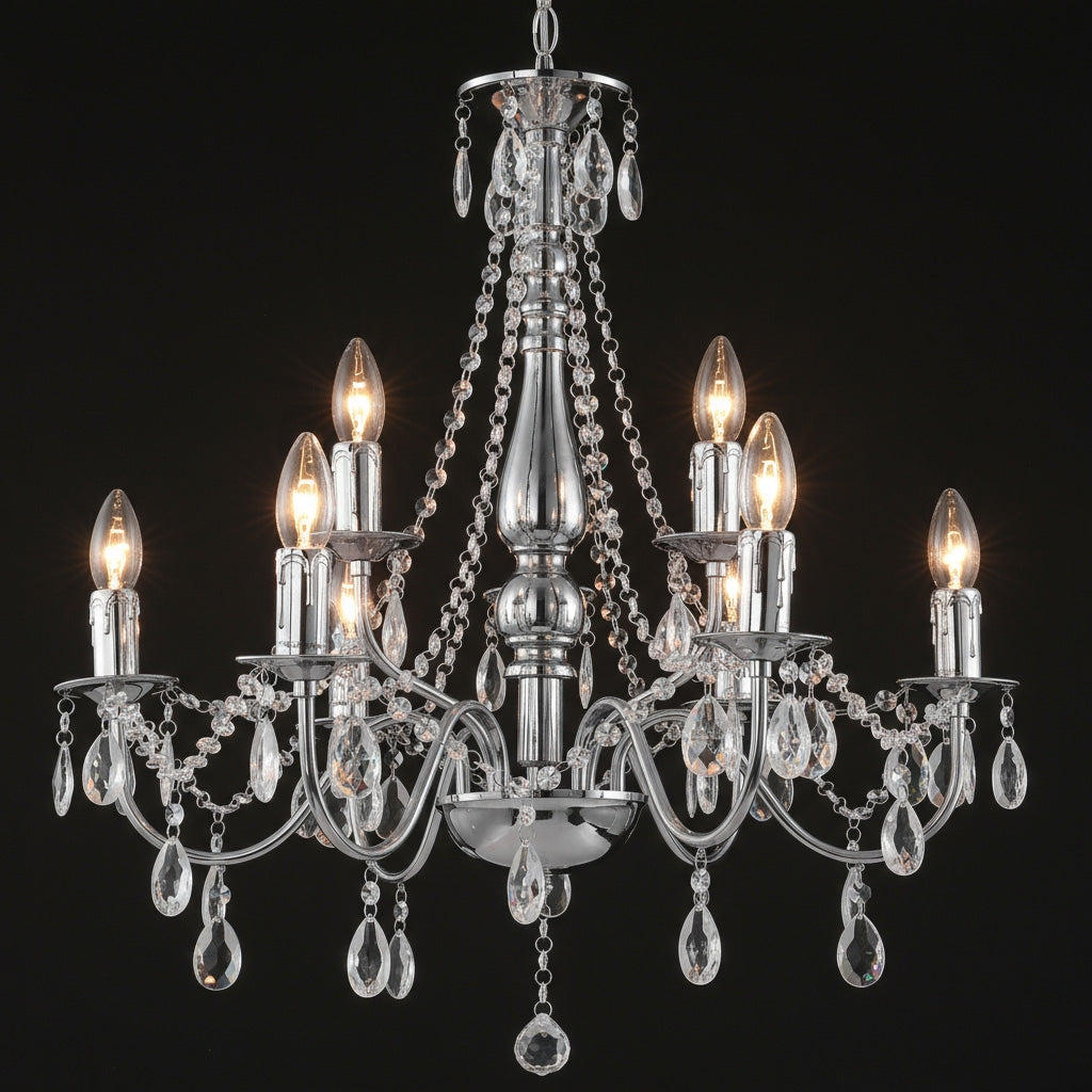 Lampă Suspendată Ebt016-9cp Chrome  2