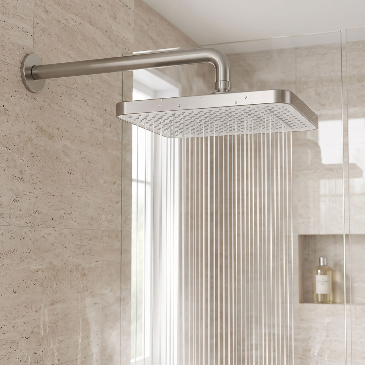 Pălărie De Duș Dreptunghiulară REA JS-032 Brushed Nickel 4