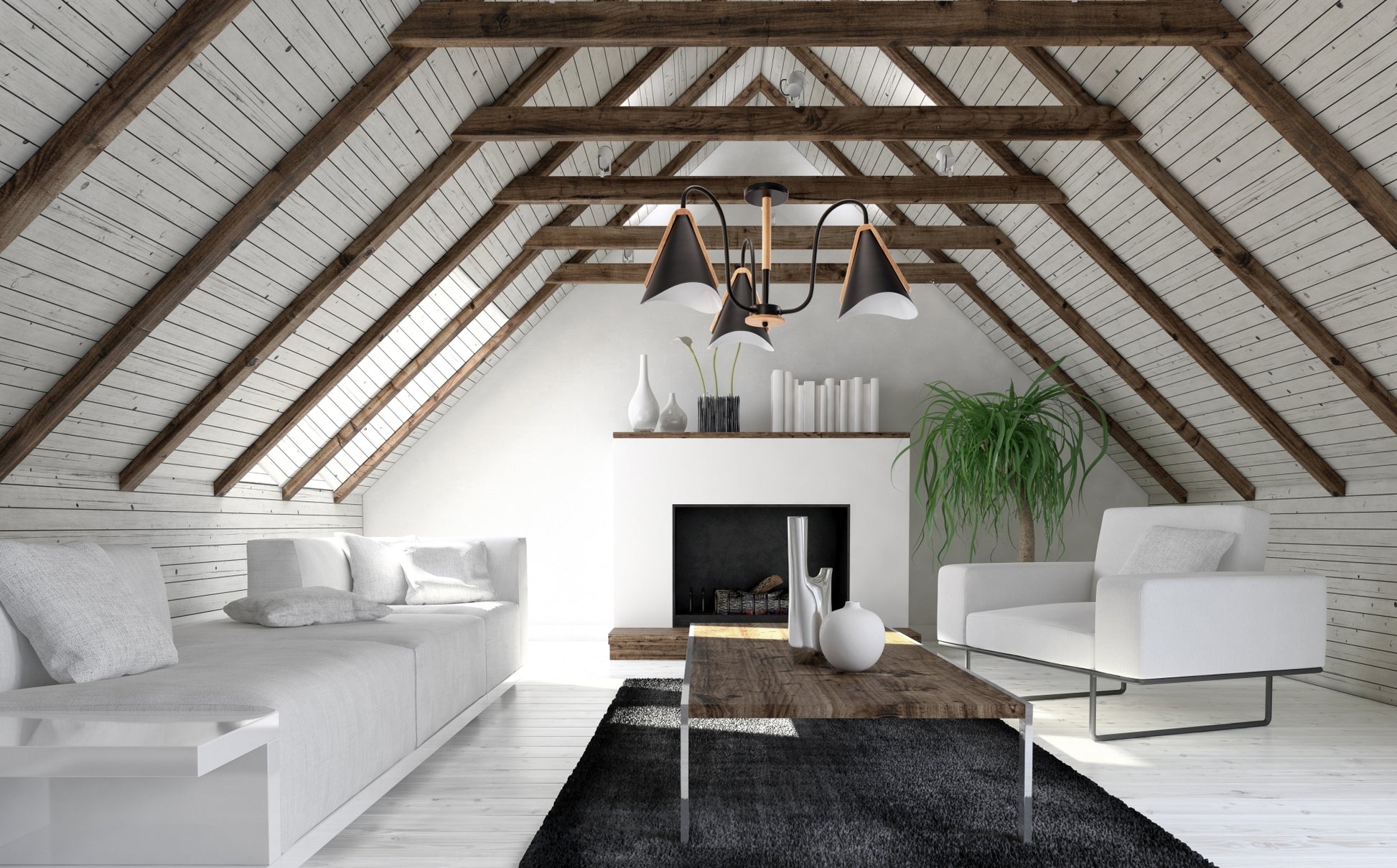 Lampa Scandinavă Cu Trei Brațe, Neagră, APP605-3C  6