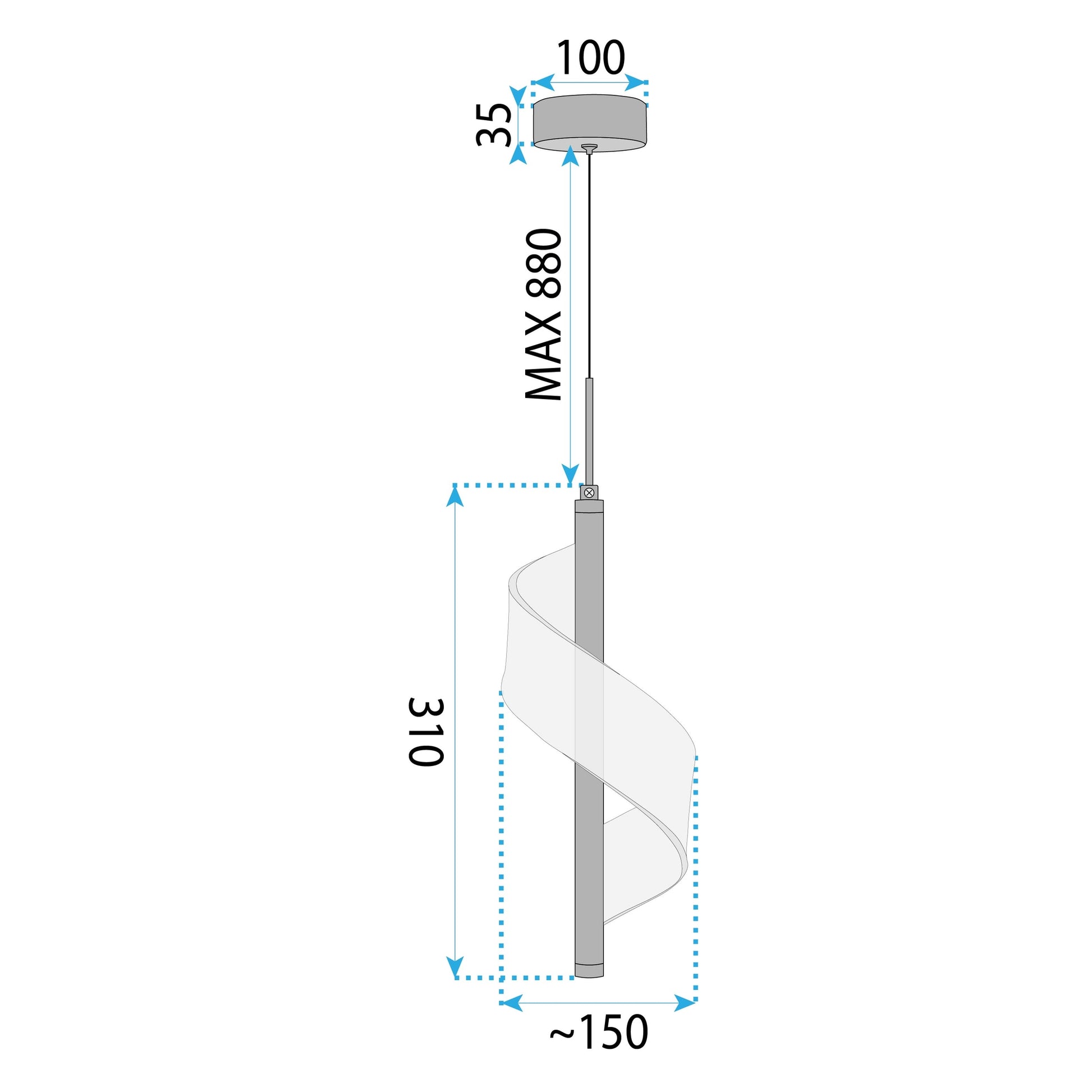 Lampă Suspendată Led App1550-cp Gold  9