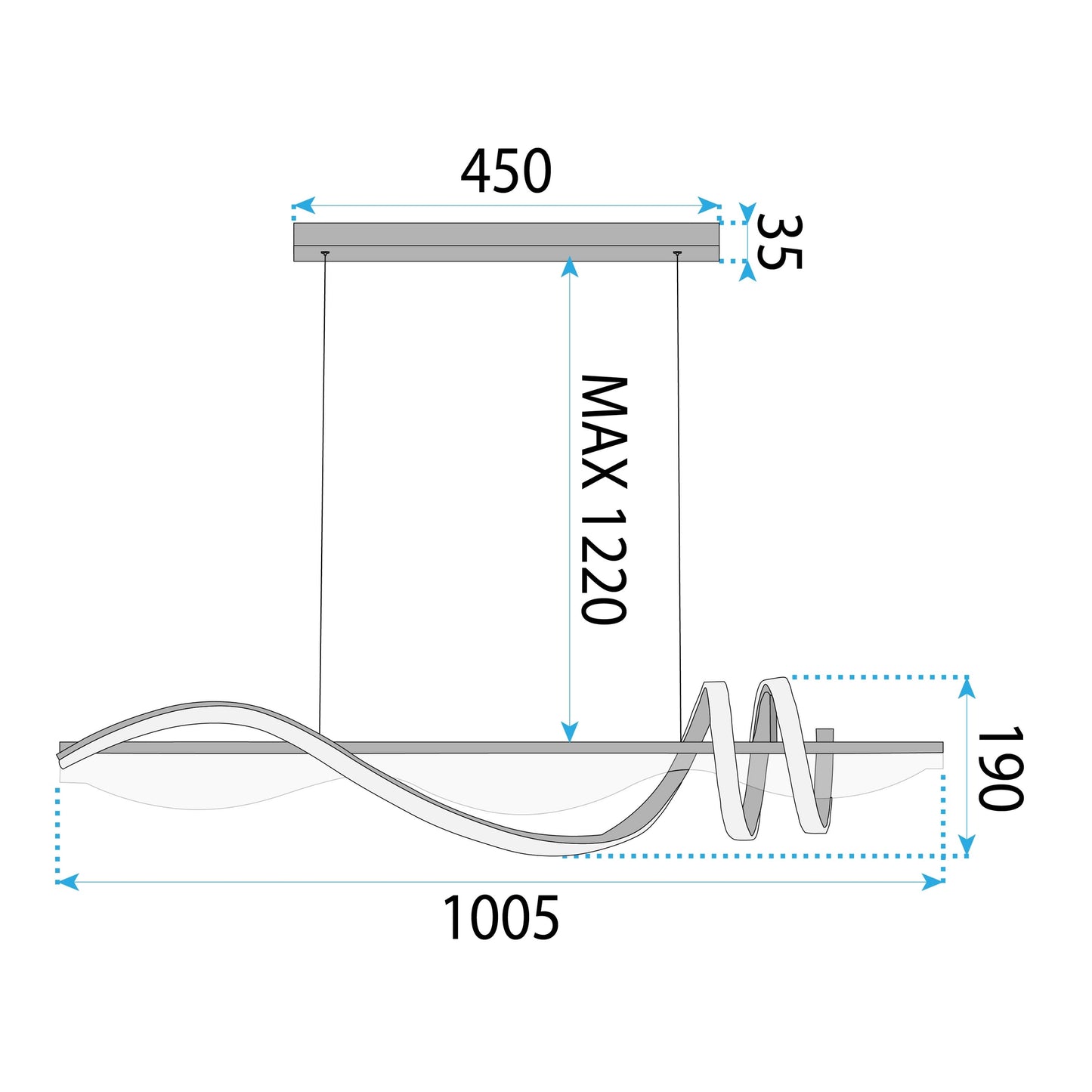 Lampa Led Lhj041-cp 100 Cm Black  13