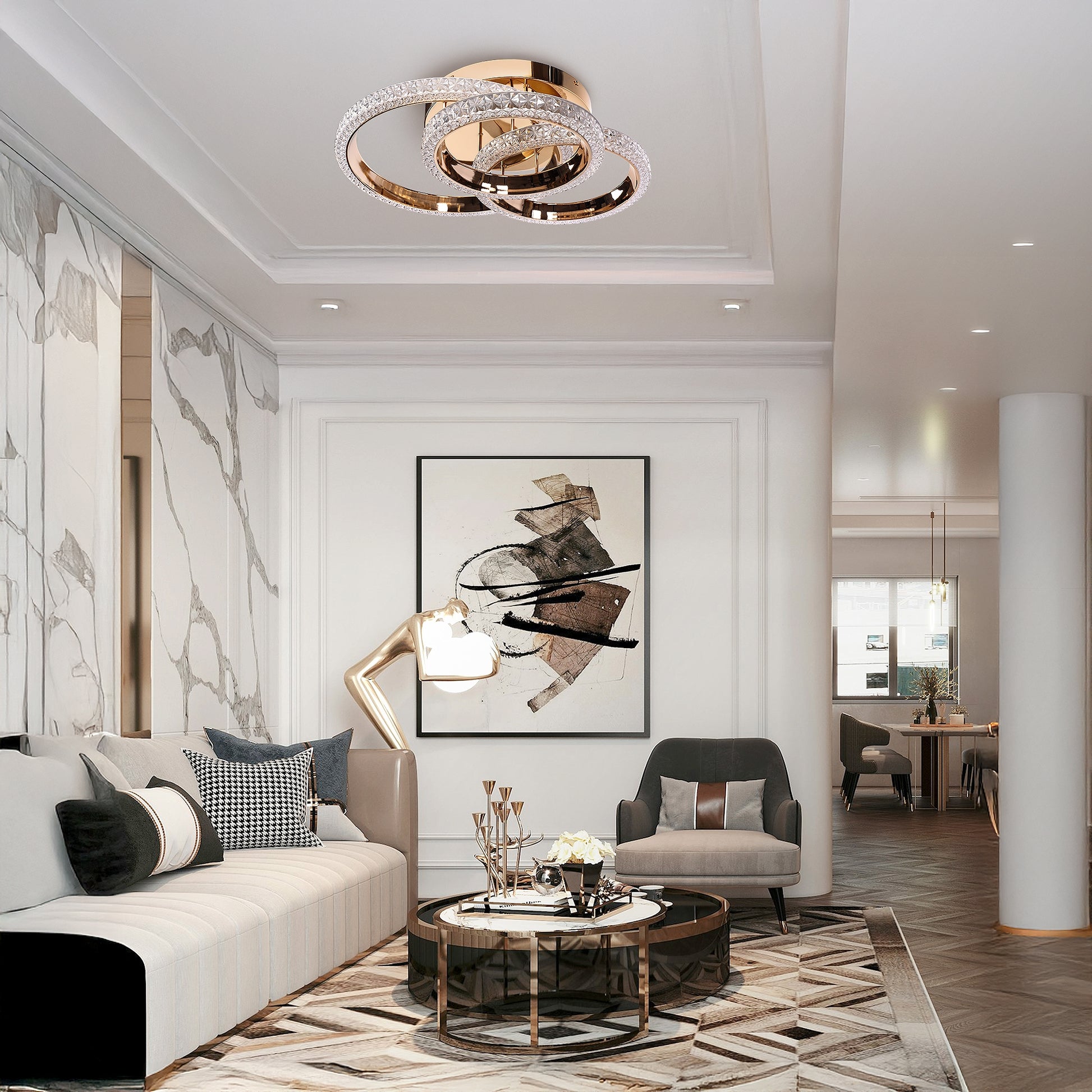 Lampă De Tavan Led Ms013-c Rose Gold  2