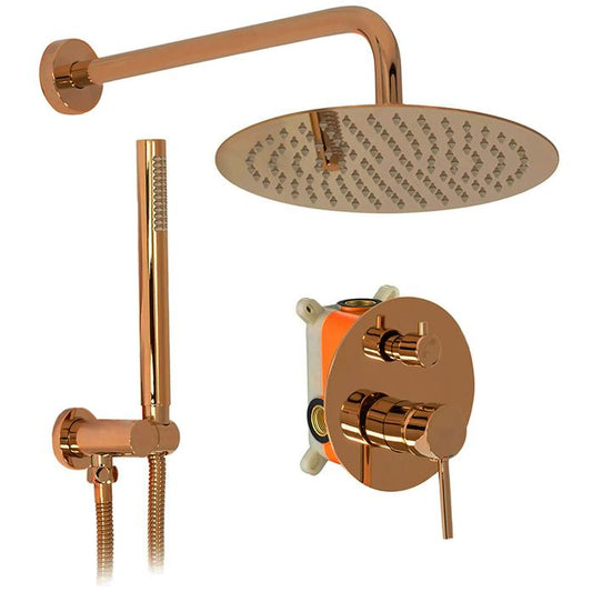 Set de duș incastrabil Rea Lungo Copper + BOX  1
