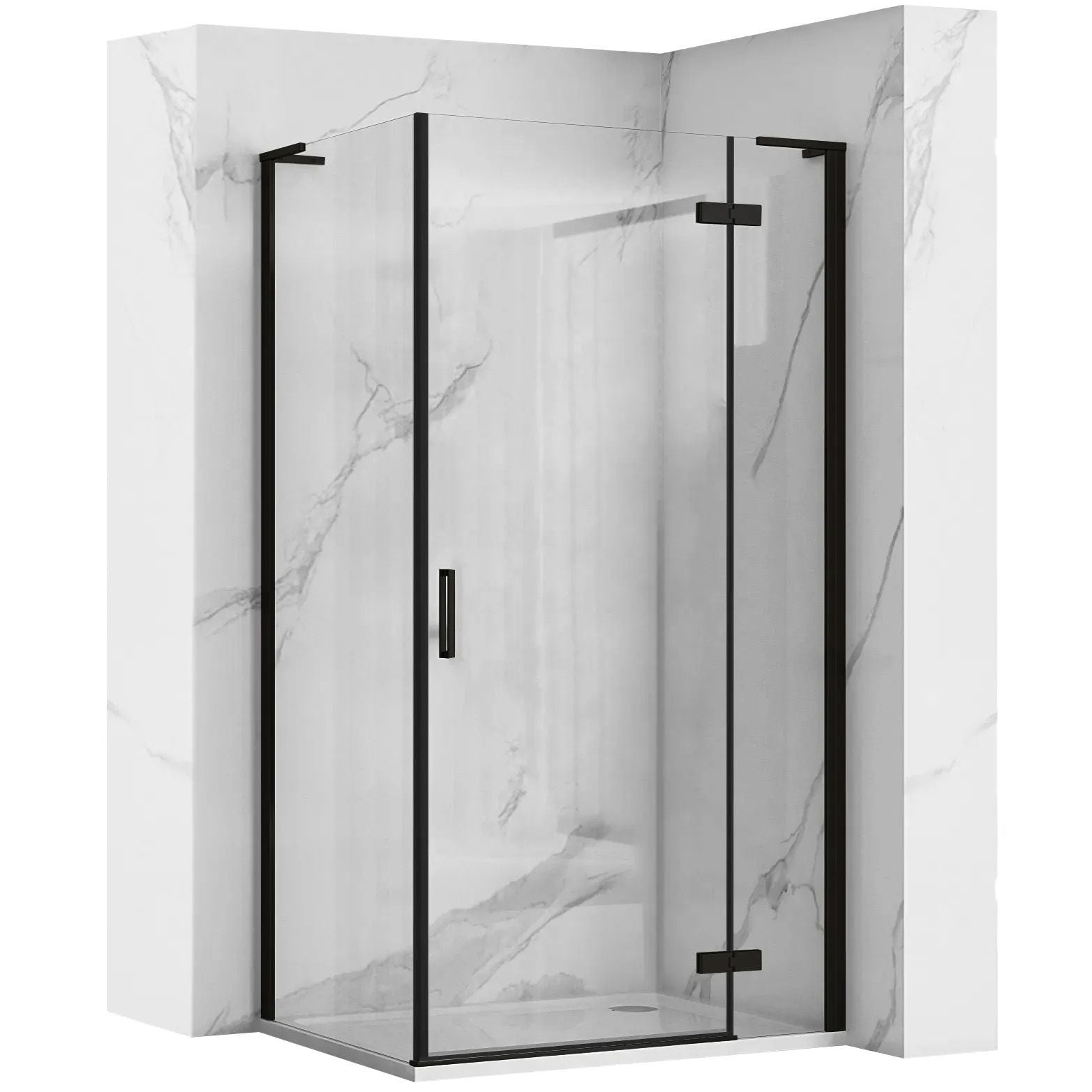 Cabina dus REA Hugo Black 90x80  1