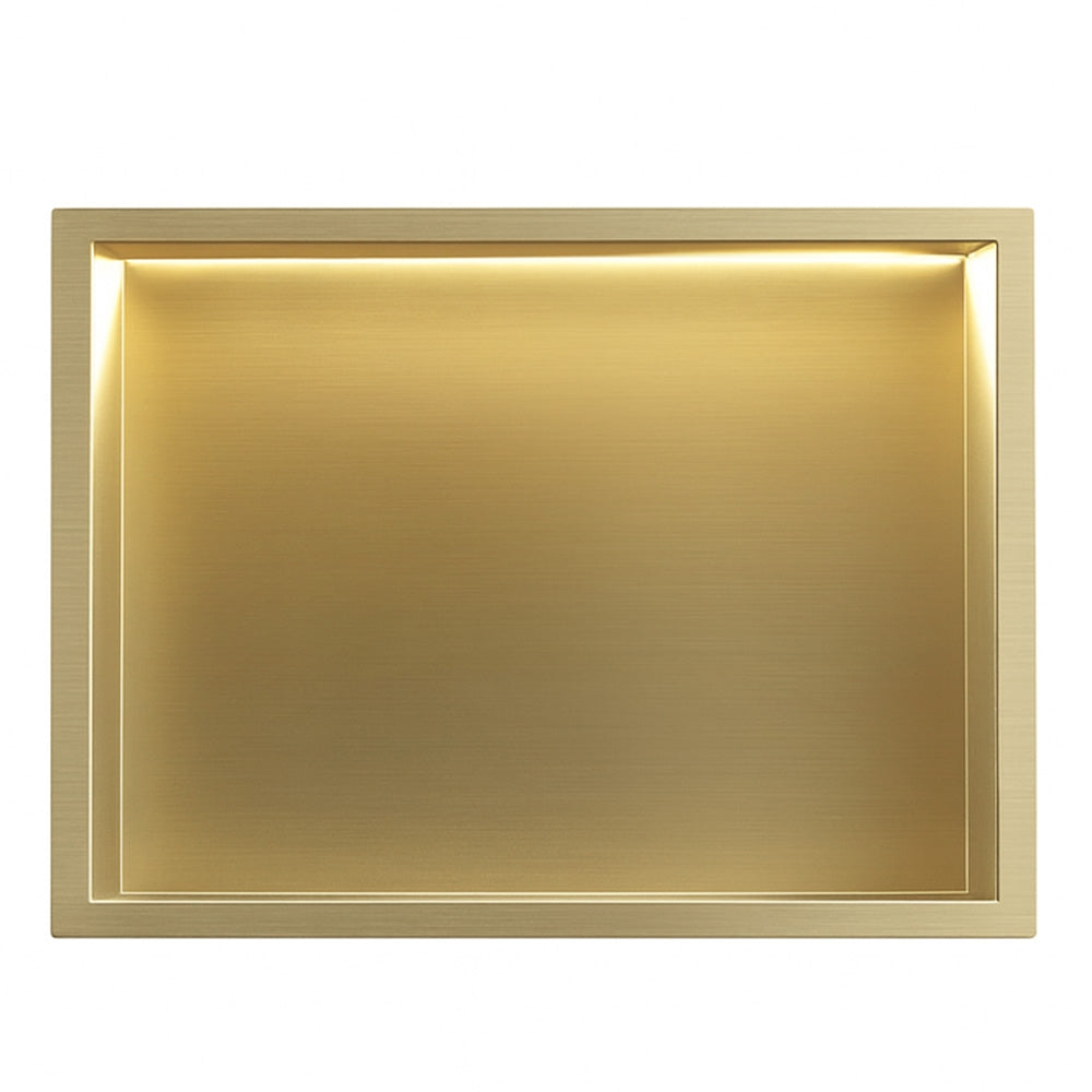 Raft Baie Incastrat Perete Led 30x45 Brush Gold  3