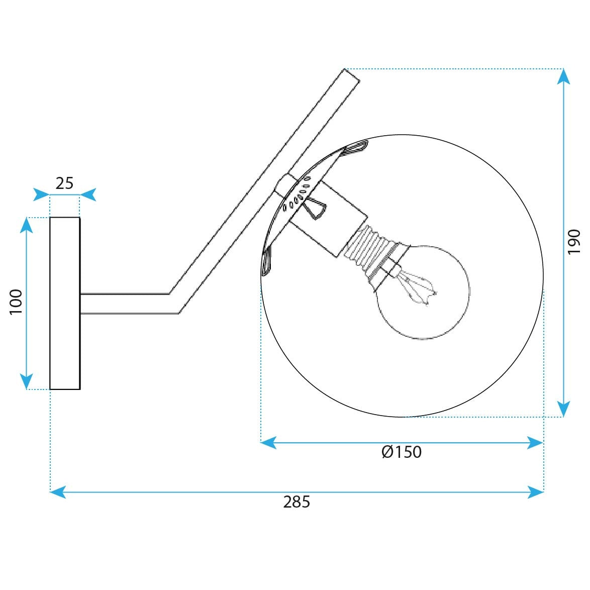 Lampa De Perete G100-1w Gold  6