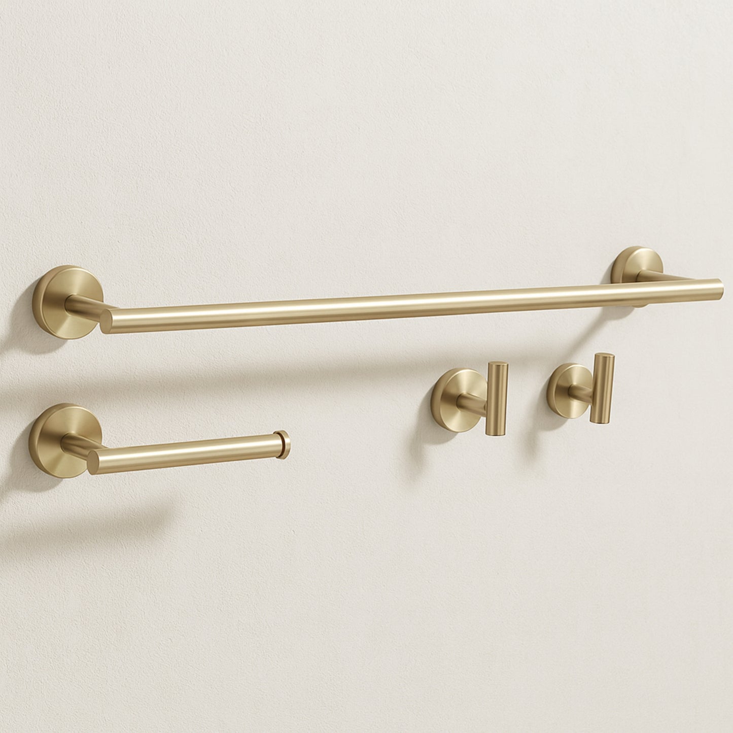 Set Accesorii Pentru Baie Ari Brush Gold 4 Piese  1