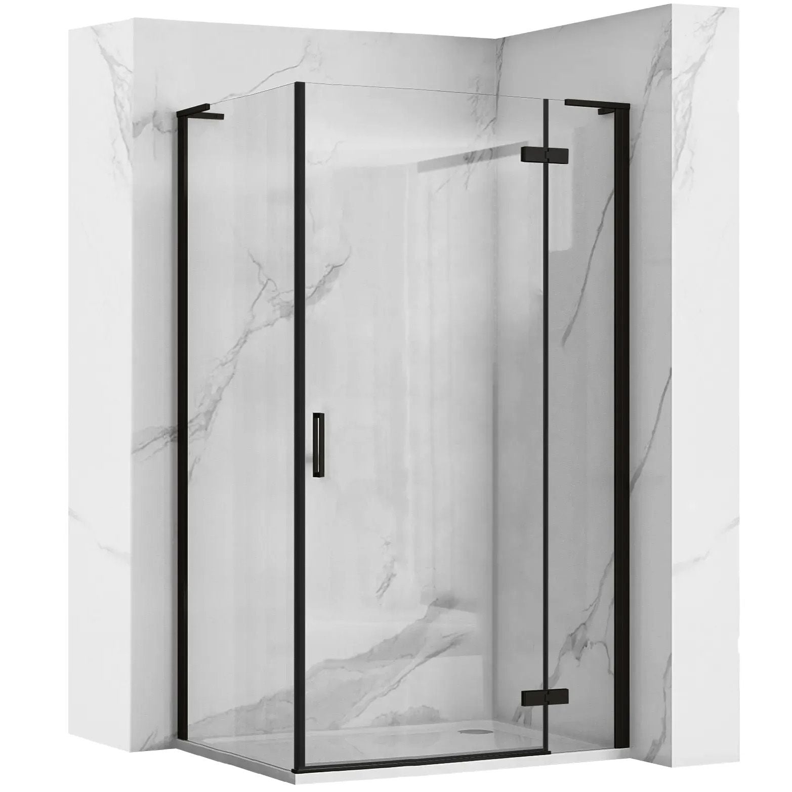 Cabina dus REA Hugo Black 100x90  1