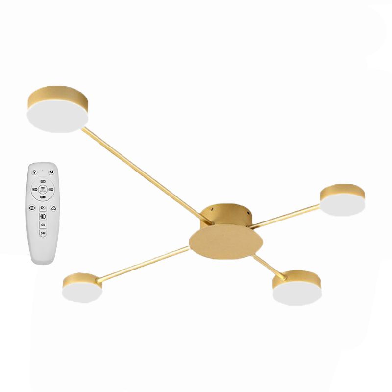 LAMPA DE PLAFON MODERNA GOLD 4-ARM LED APP520-4C  1