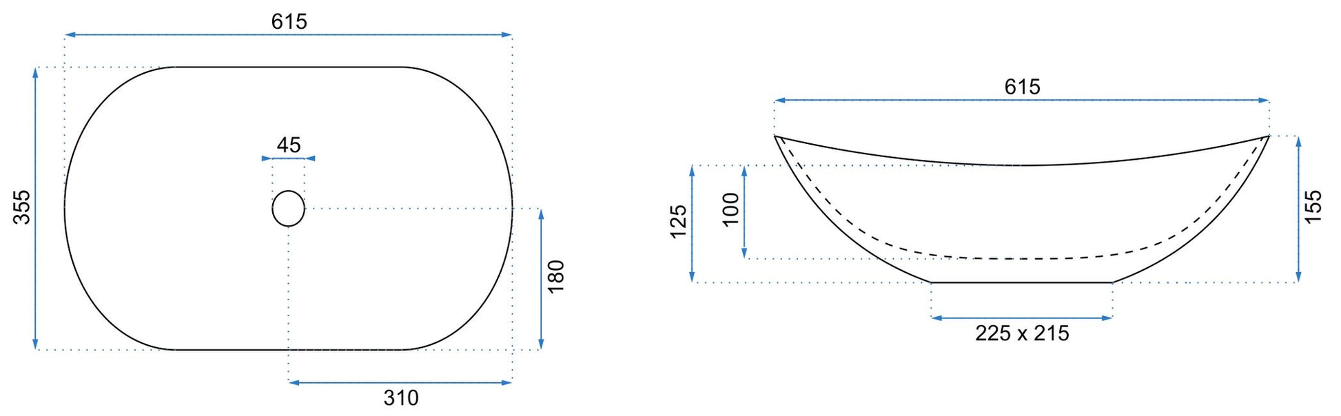 Lavoar Pentru Blat Rea Royal Powder Pink Matt  6