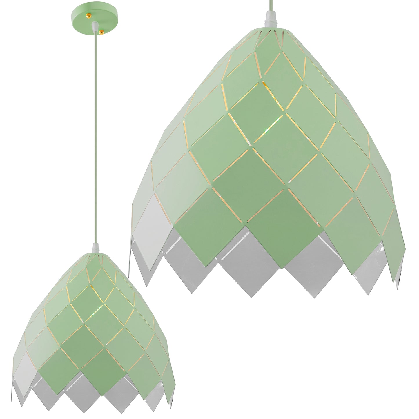 Lampă Suspendată De Tavan Din Metal Verde APP339-1CP  1