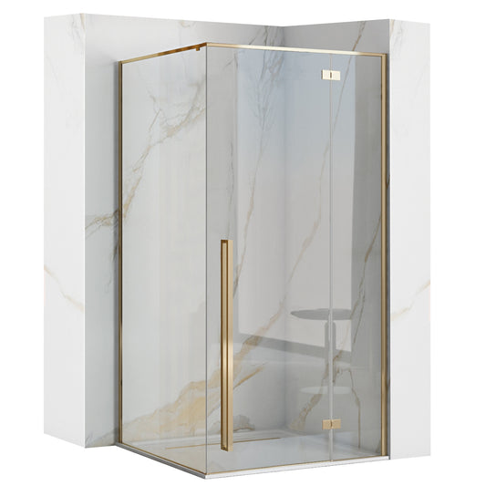 Cabina de dus Fargo 90x90 Gold cu cadita Savoy black 1