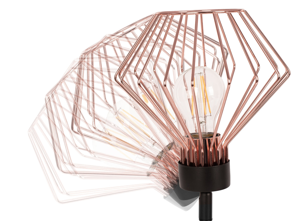 Lampă Metalică Loft Plafon Trandafir Negru APP536-3C  2