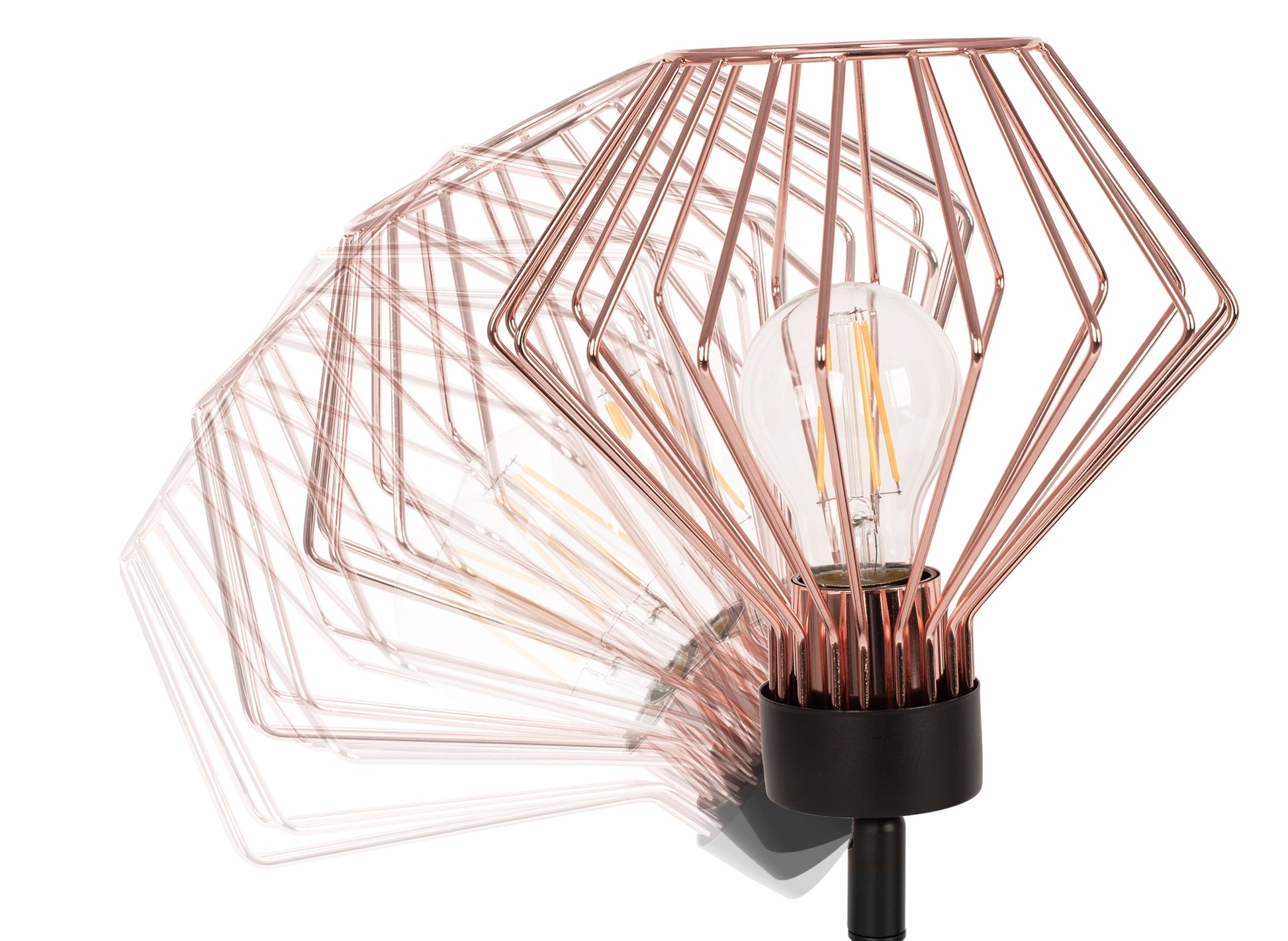 Lampă Metalică Loft Plafon Trandafir Negru APP536-3C  2