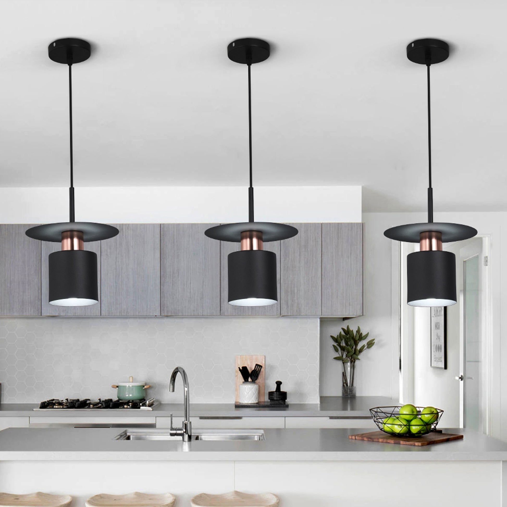 Lampă Suspendată APP1145-1CP Black Rose Gold  5