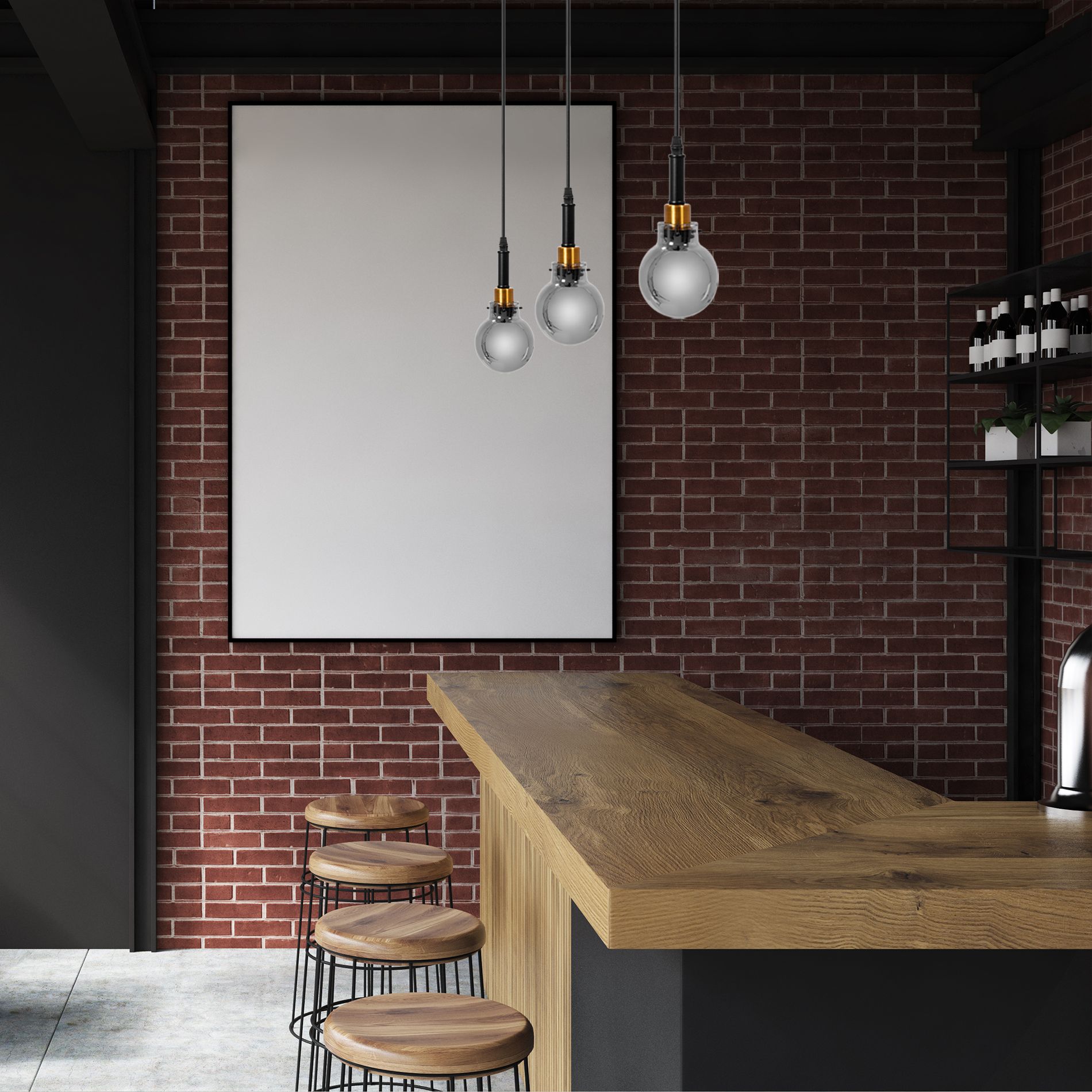 Lampă suspendată APP1124-1CP Black Gold  6