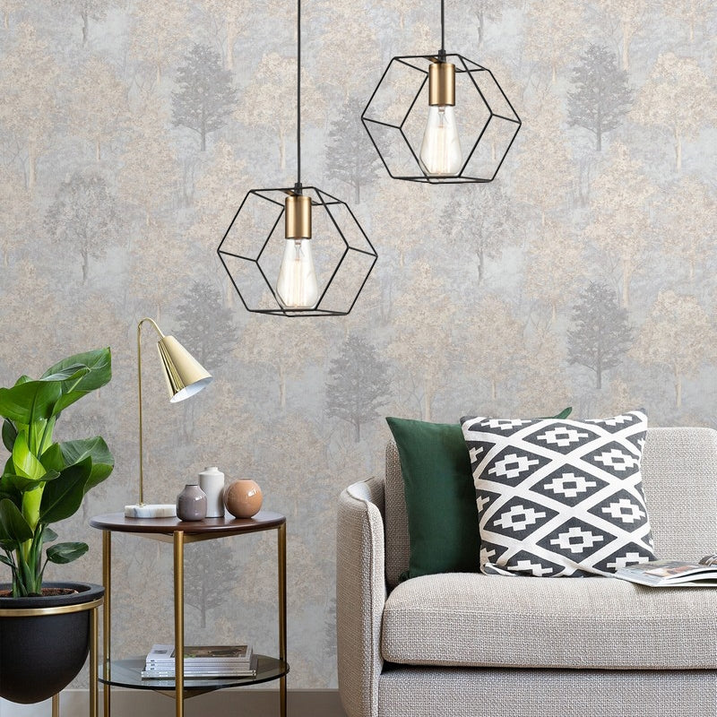 Lampă Suspendată APP1131-1CP Black/gold  4