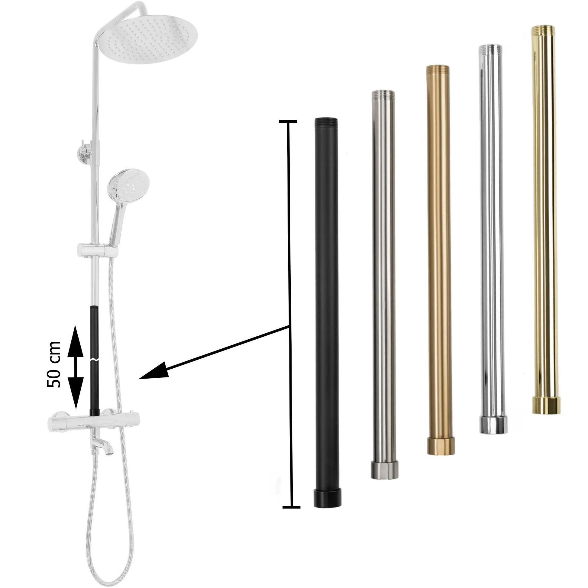 Prelungire Coloana Duș Gold 50cm  5