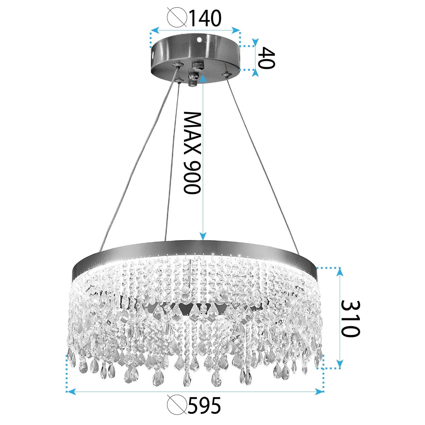 Lampa Led APP1731-1CP Gold 60cm  18
