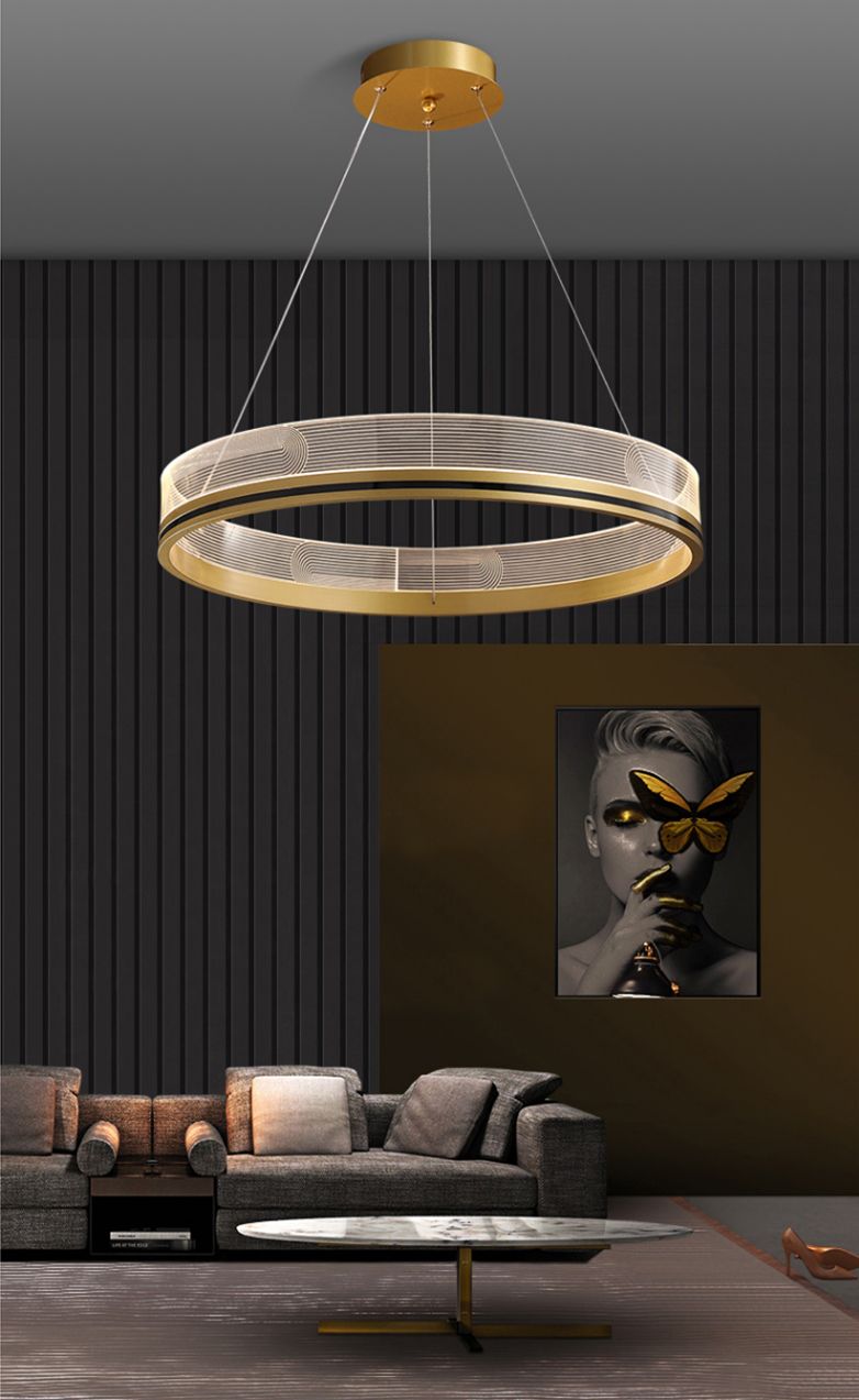 Lampă suspendată APP1190-CP Gold 60cm  2